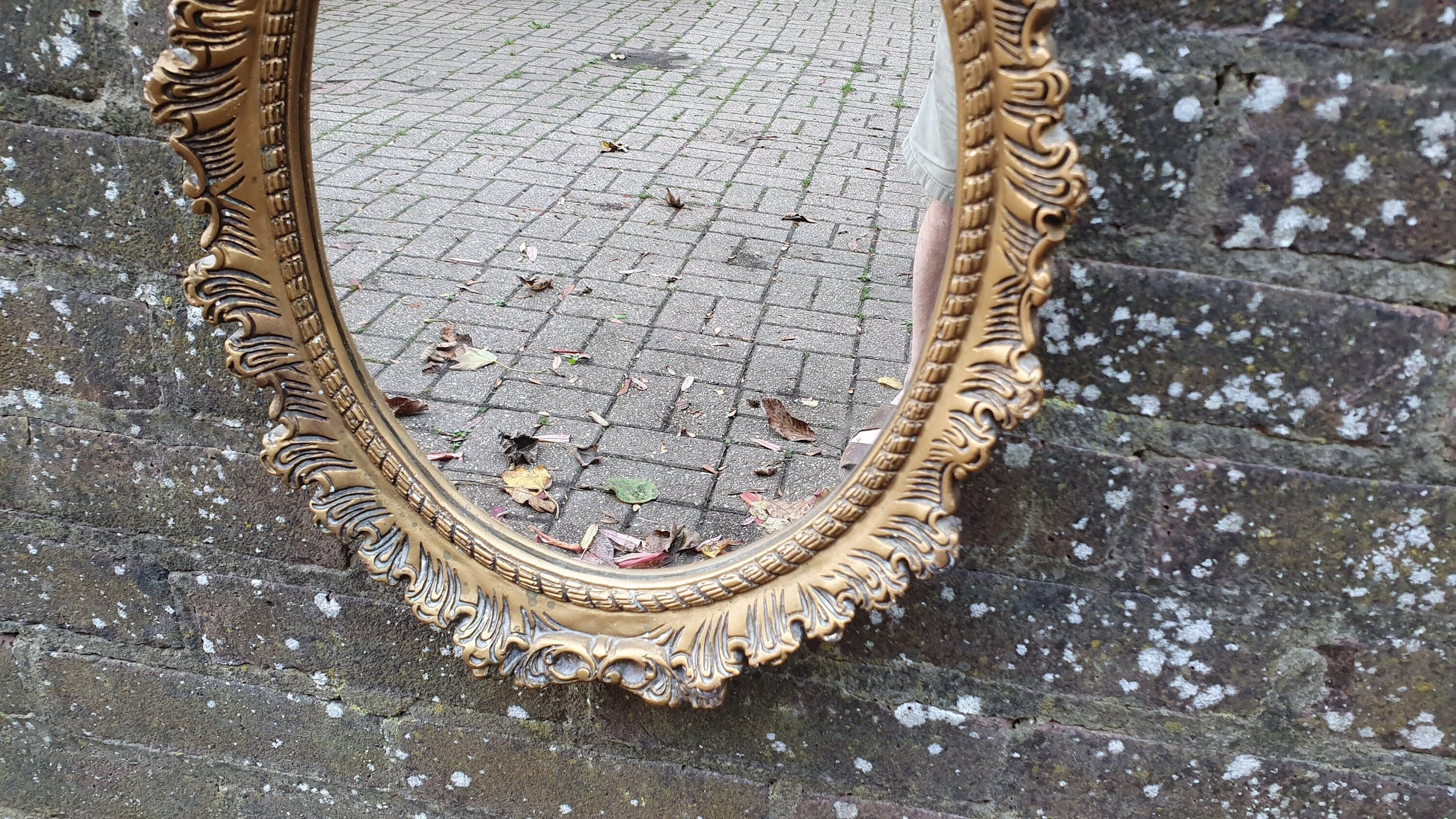 Ornate Plaster and Wire Gold Gilt Decorative Wall Mirror Vintage Retro 70’s