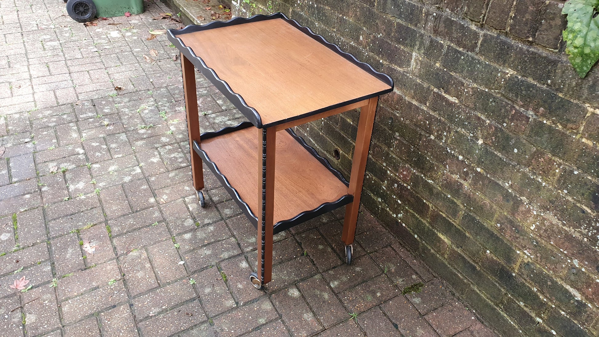 Vintage Restored and Upcycled Solid Wooden Trolley Side Table