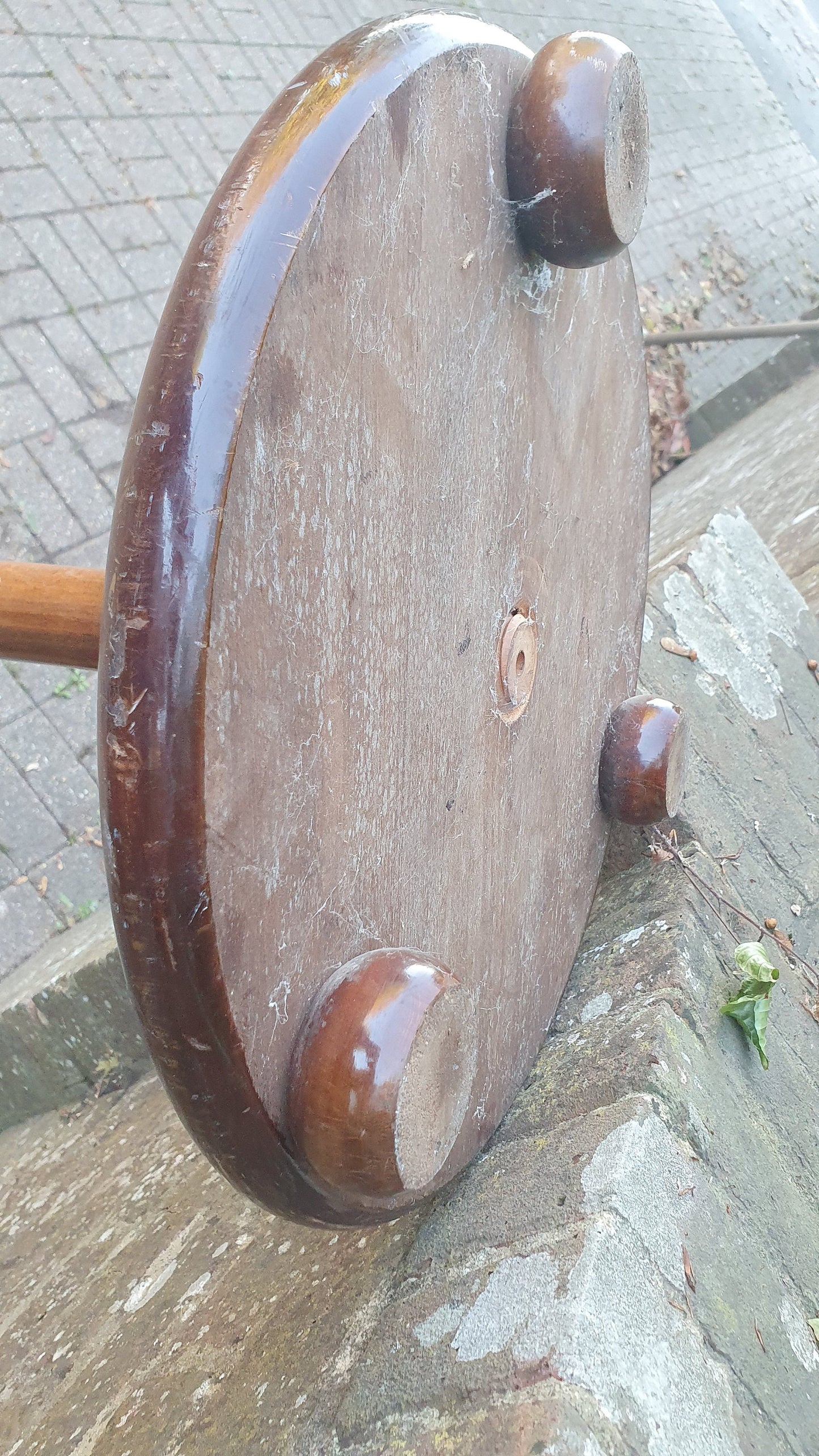 Impressive Mid-European Beech Painted Standard Lamp.