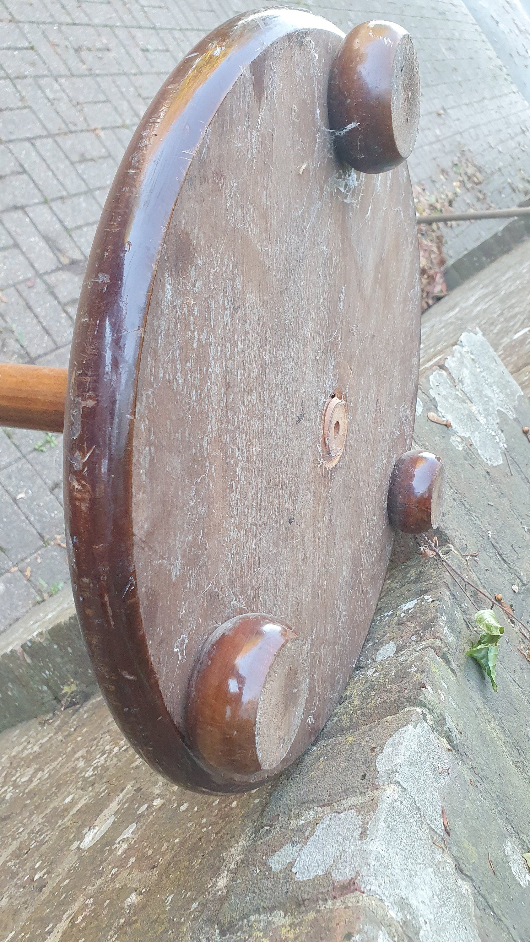 Impressive Mid-European Beech Painted Standard Lamp.