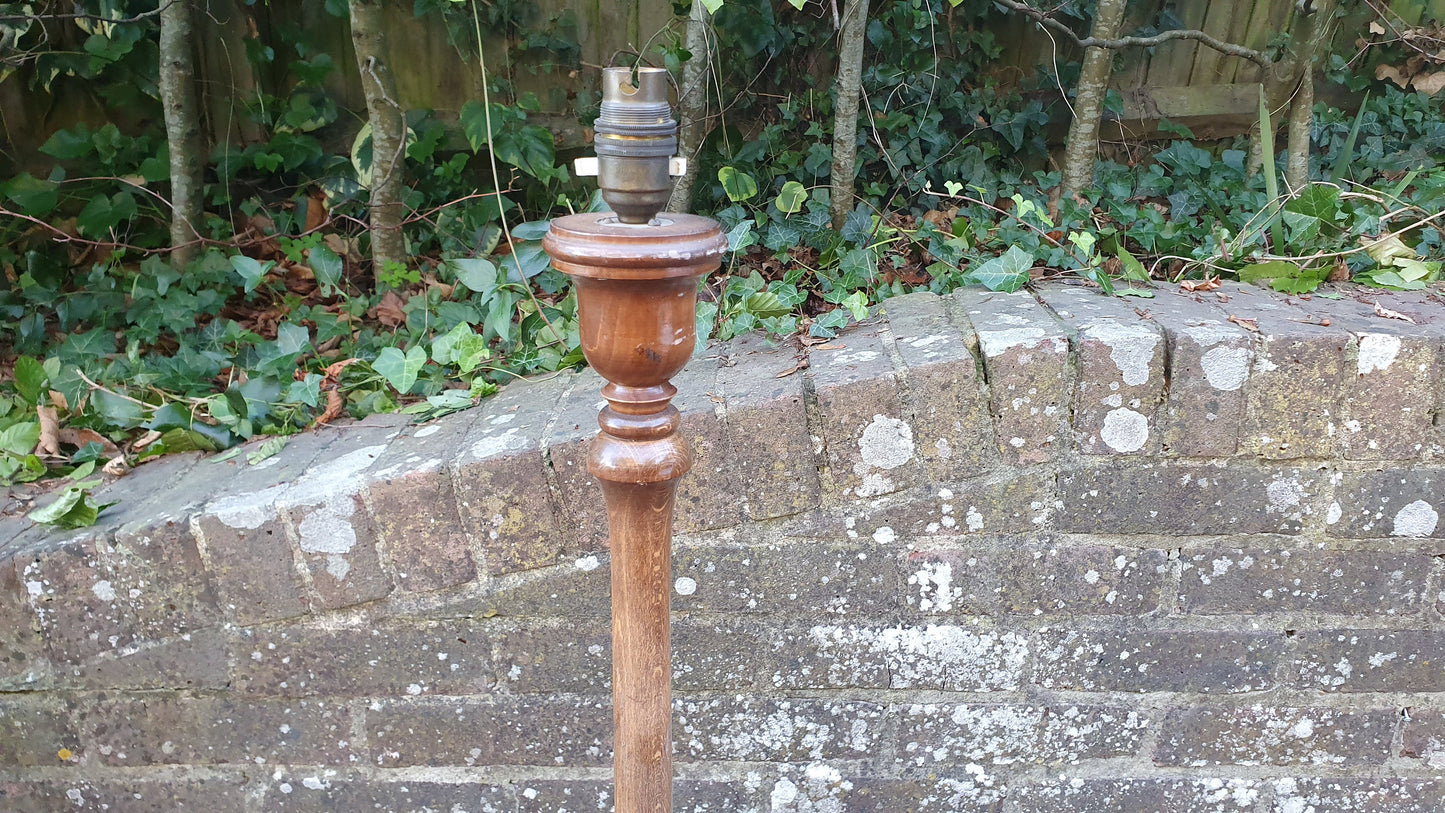 Impressive Mid-European Beech Painted Standard Lamp.