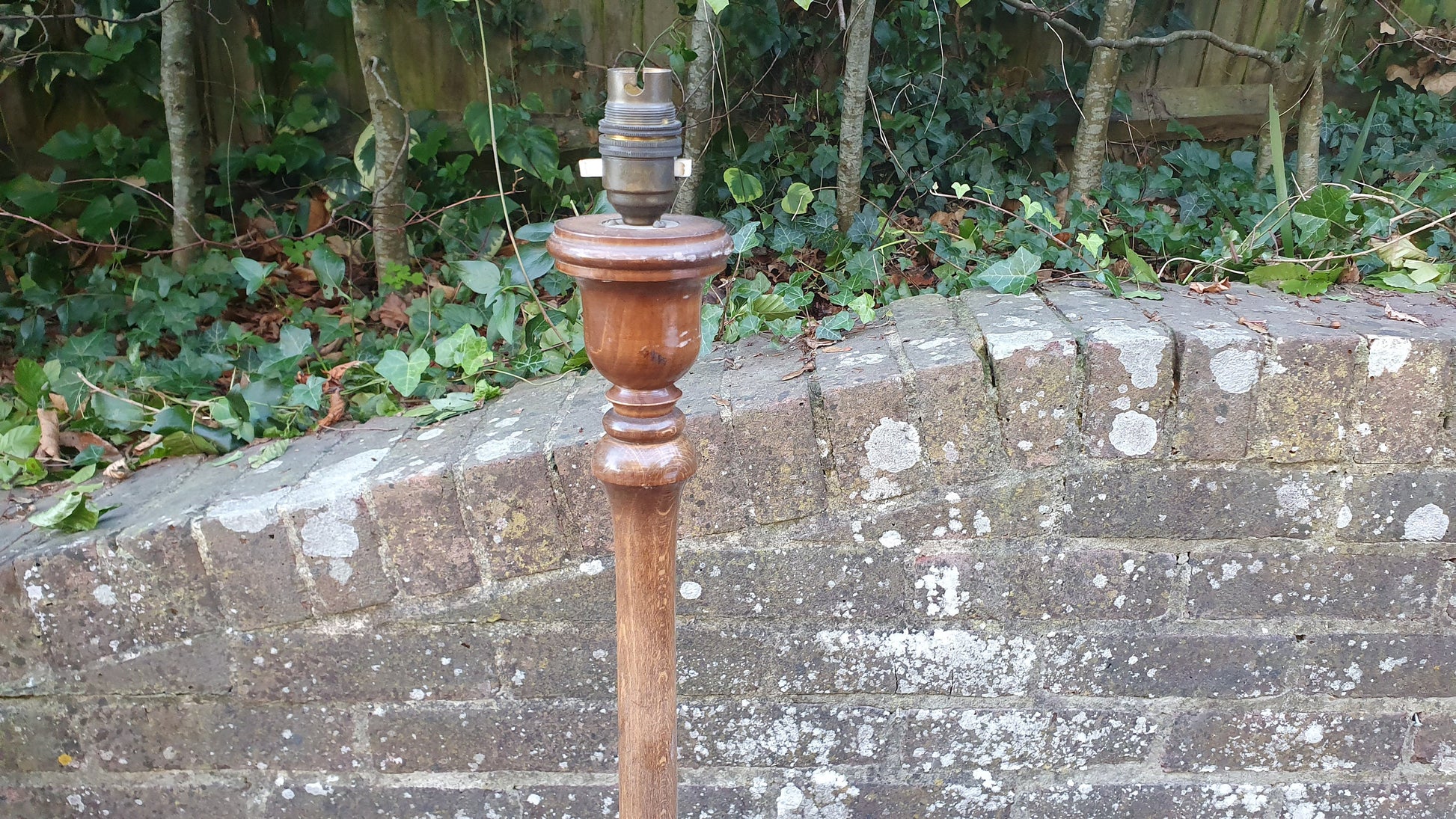 Impressive Mid-European Beech Painted Standard Lamp.