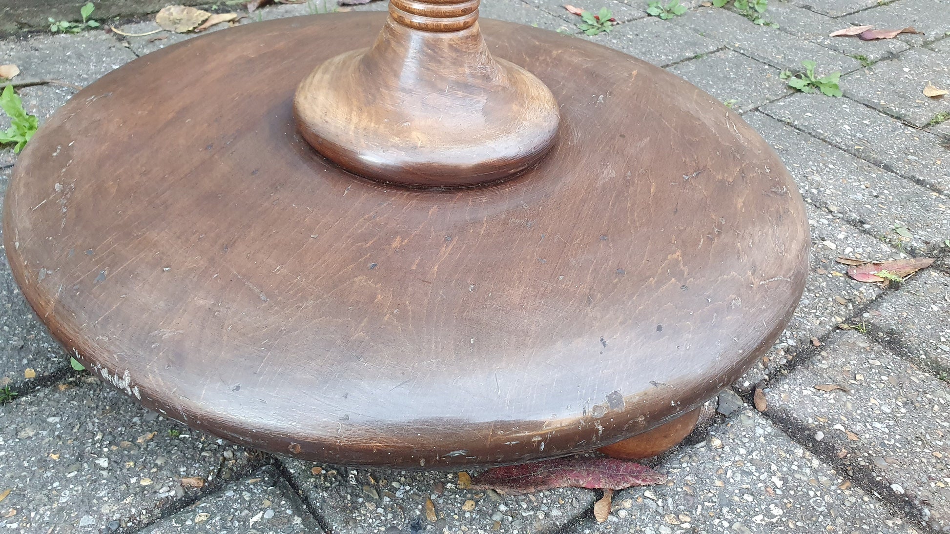 Impressive Mid-European Beech Painted Standard Lamp.