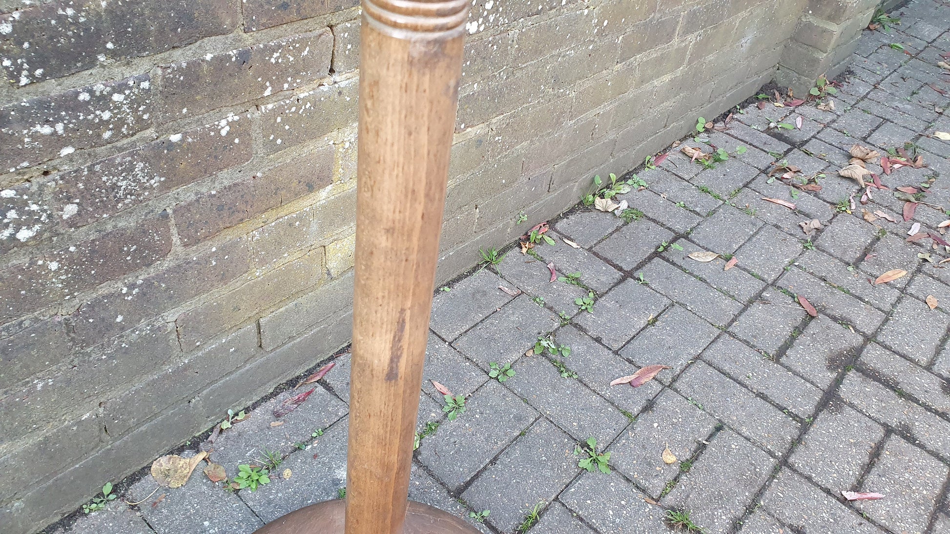 Impressive Mid-European Beech Painted Standard Lamp.