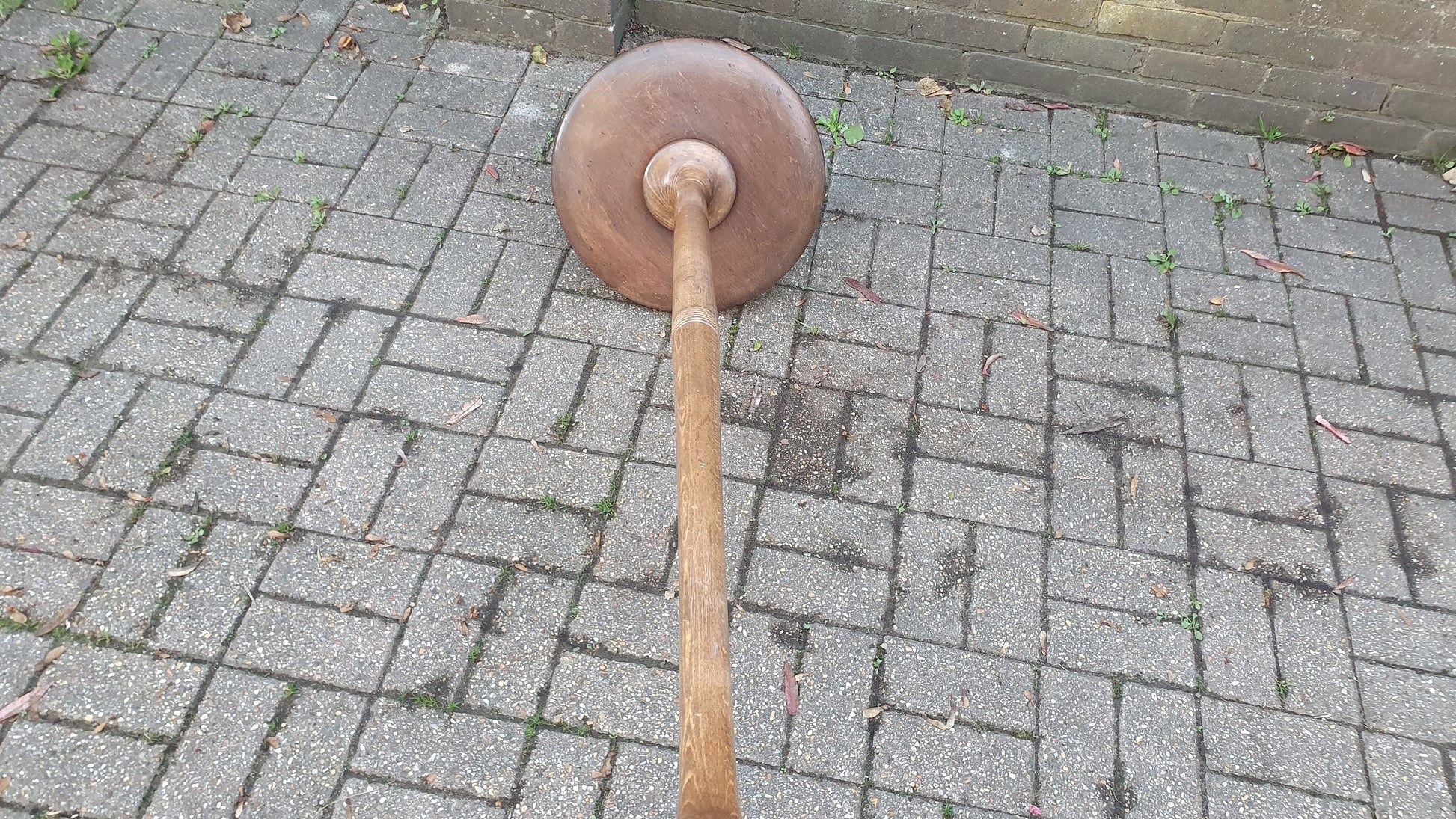 Impressive Mid-European Beech Painted Standard Lamp.