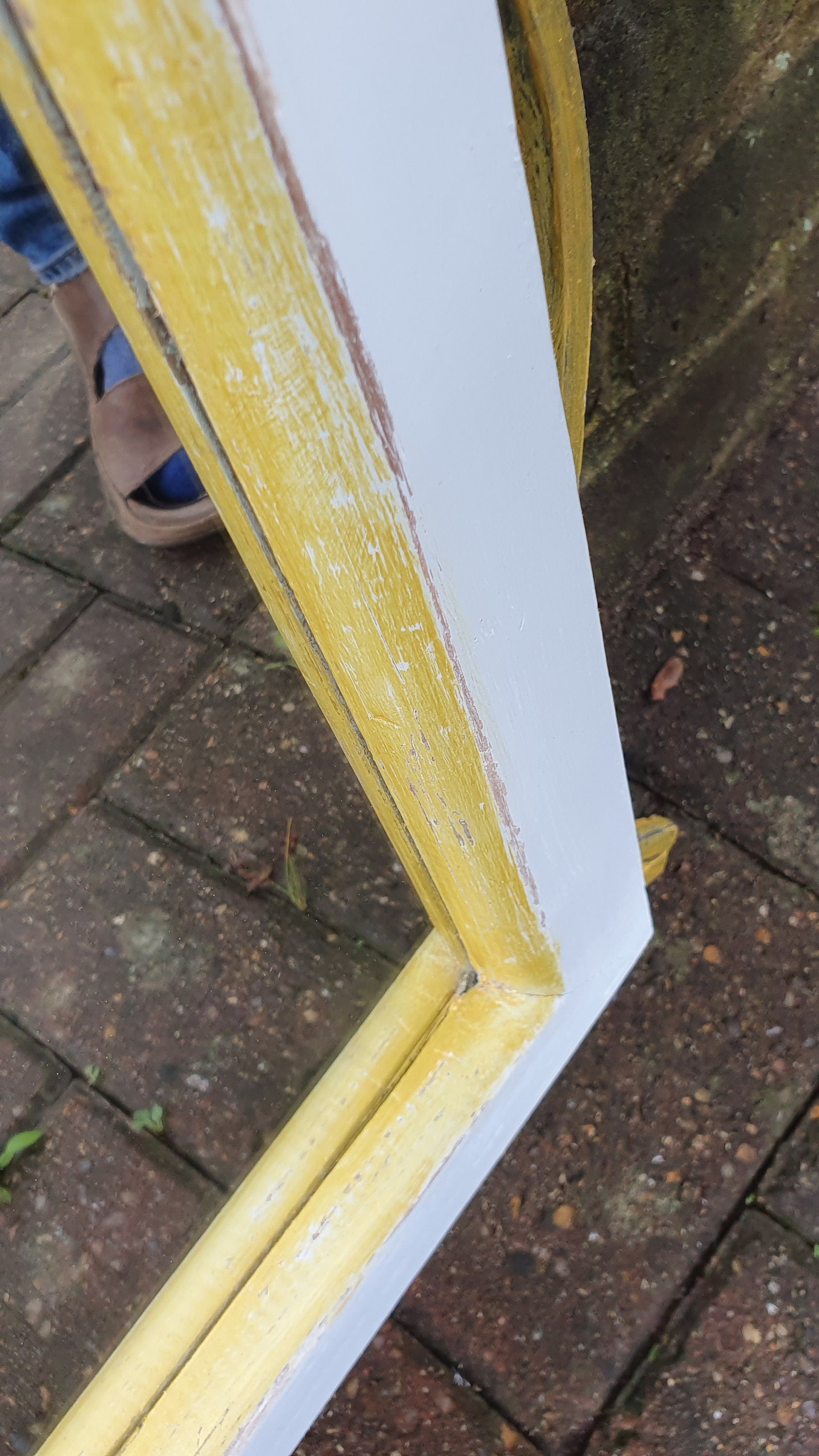 Huge Vintage Painted Metal and Gold Wall Over Mantel Mirror in Farrow and Ball Duck Egg Blue gold Highlights.