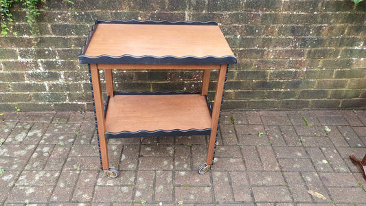 Vintage Restored and Upcycled Solid Wooden Trolley Side Table