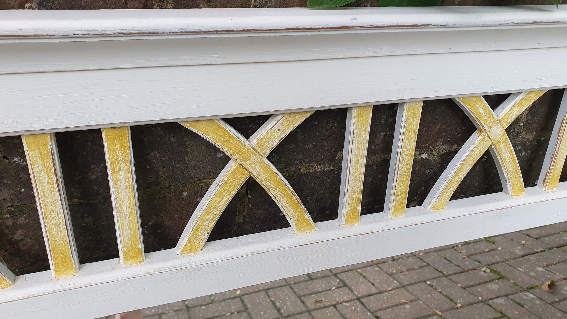 Superb Large Hand Painted Mirror Wall or Over Mantel in Farrow and Ball Gold Highlights.