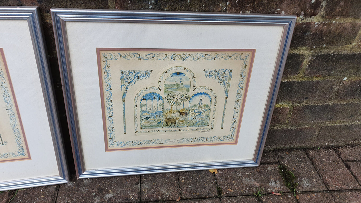 Gorgeous Ink Prints and Drawings - Fountain of Life / Garden of Eden