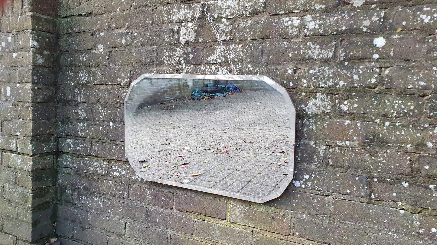 Vintage Retro Frameless Shaped Retro Wall Mirror
