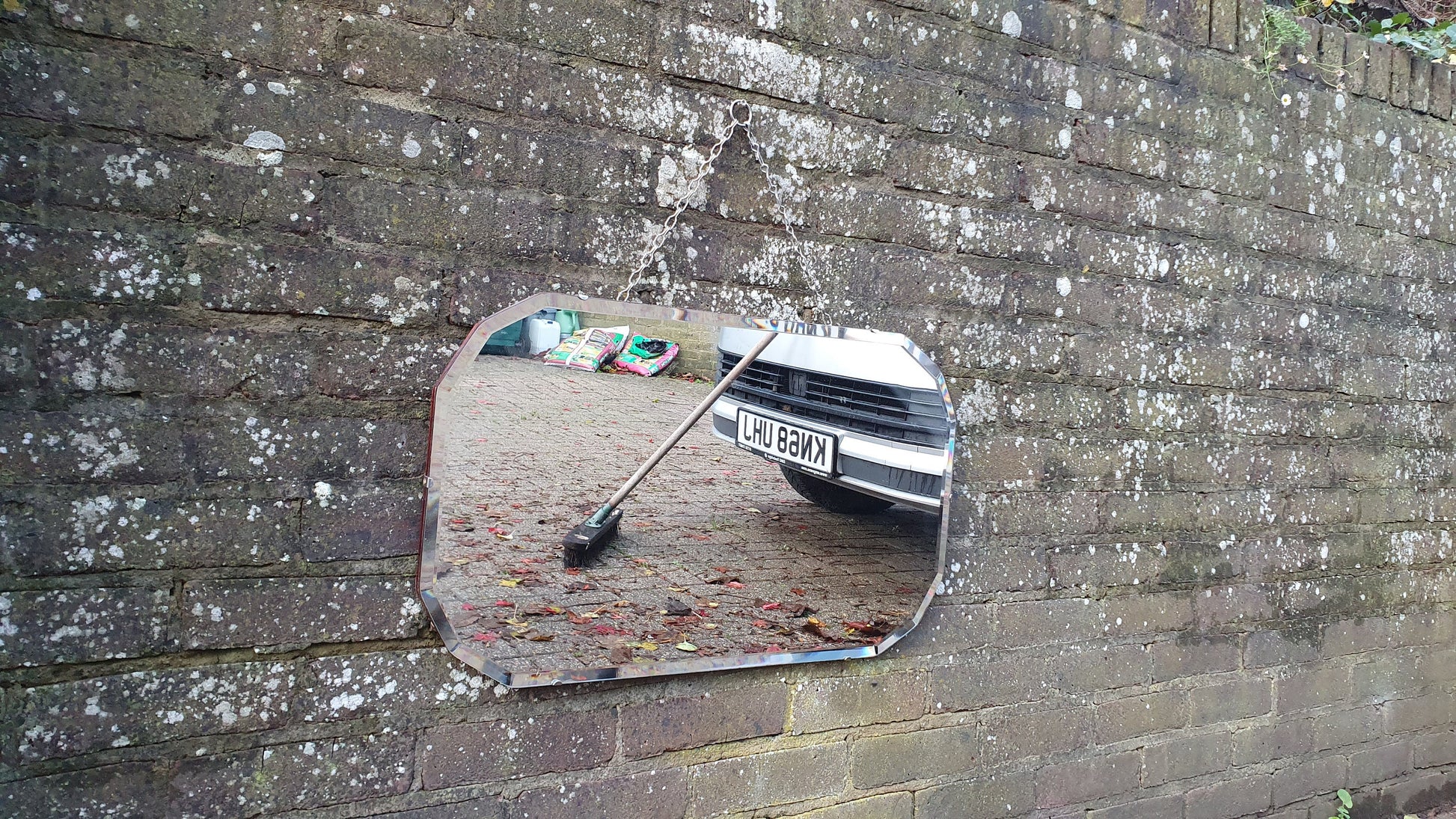 Vintage Retro Frameless Shaped Retro Wall Mirror