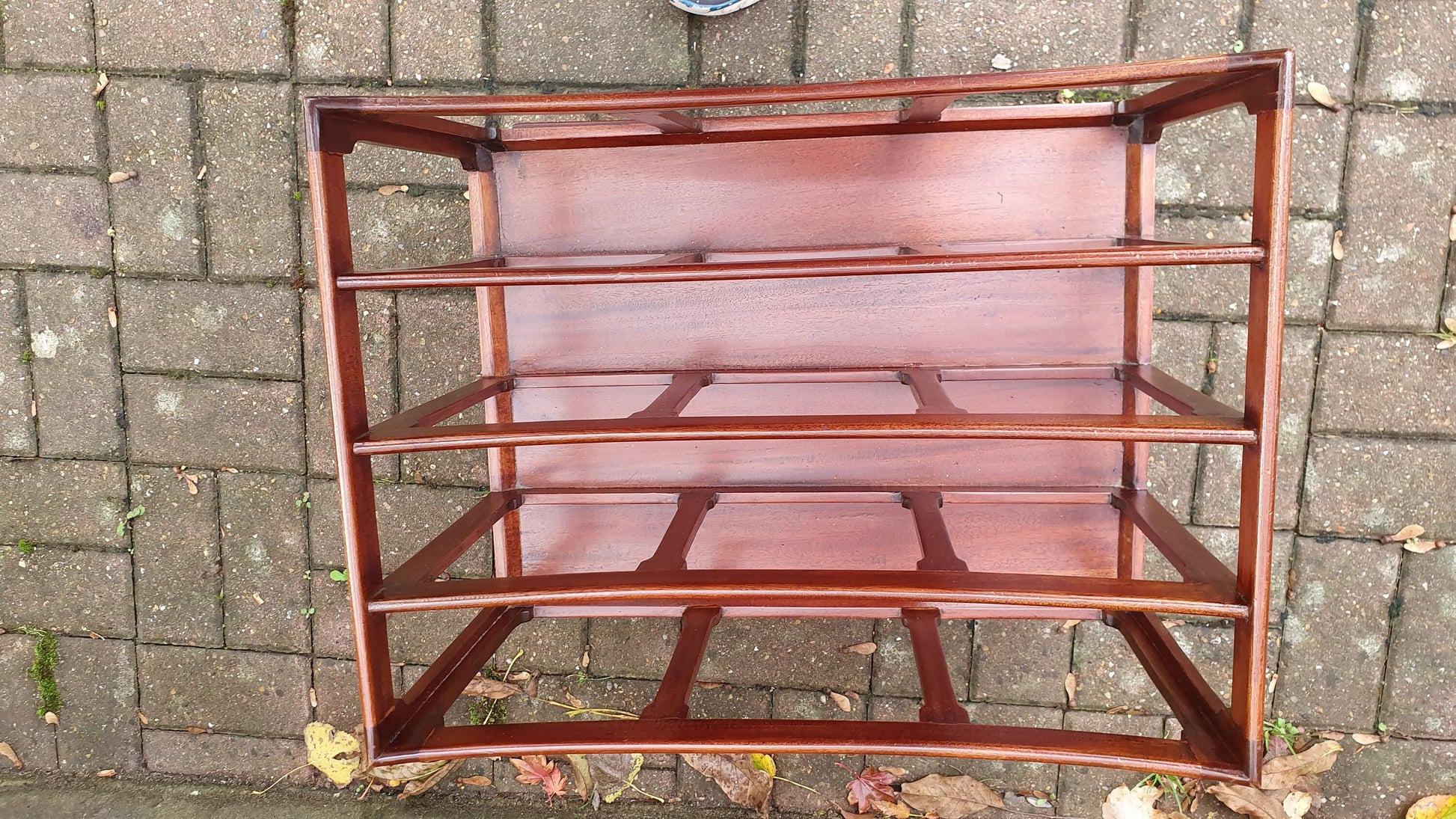 Teak Magazine Rack Canterbury Two Drawers.