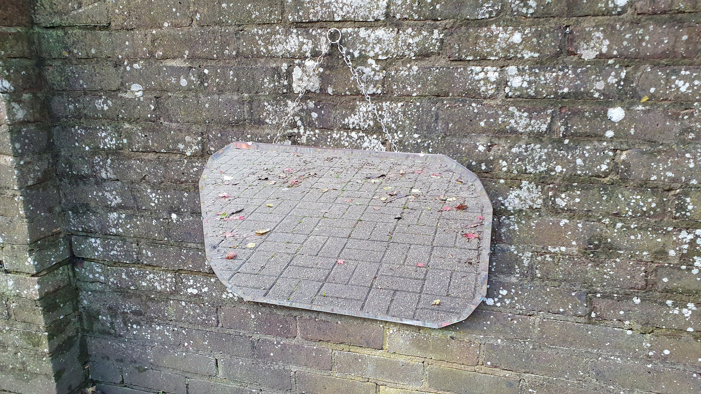 Vintage Retro Frameless Shaped Retro Wall Mirror