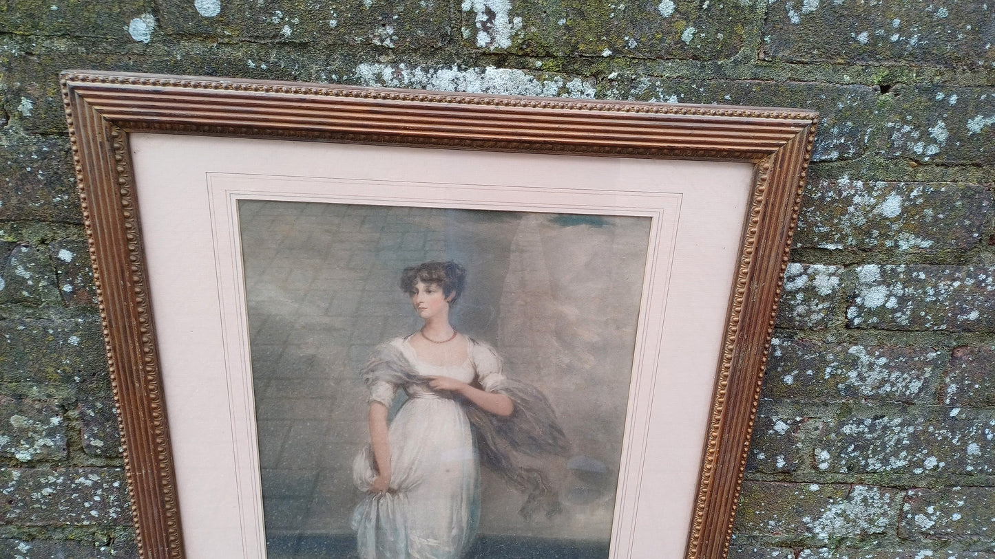 Large Top Quality Vintage Original Signed Norman Hirst Print of a Fine Lady.