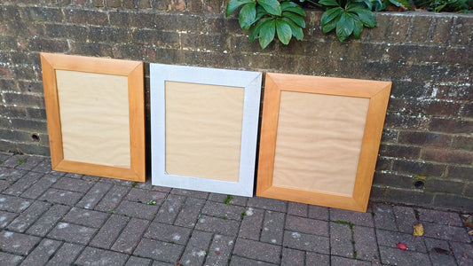 Large Set of Three Quality Wooden and Painted Picture Frames