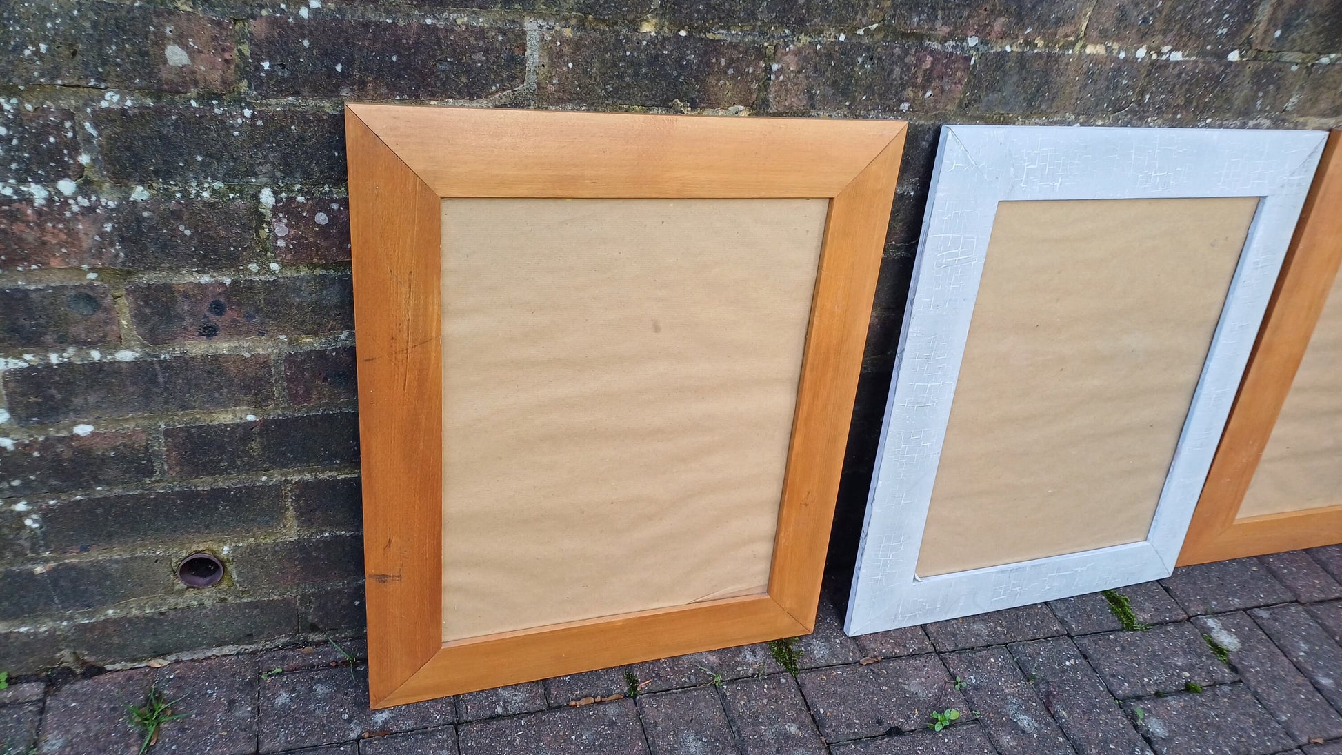 Large Set of Three Quality Wooden and Painted Picture Frames