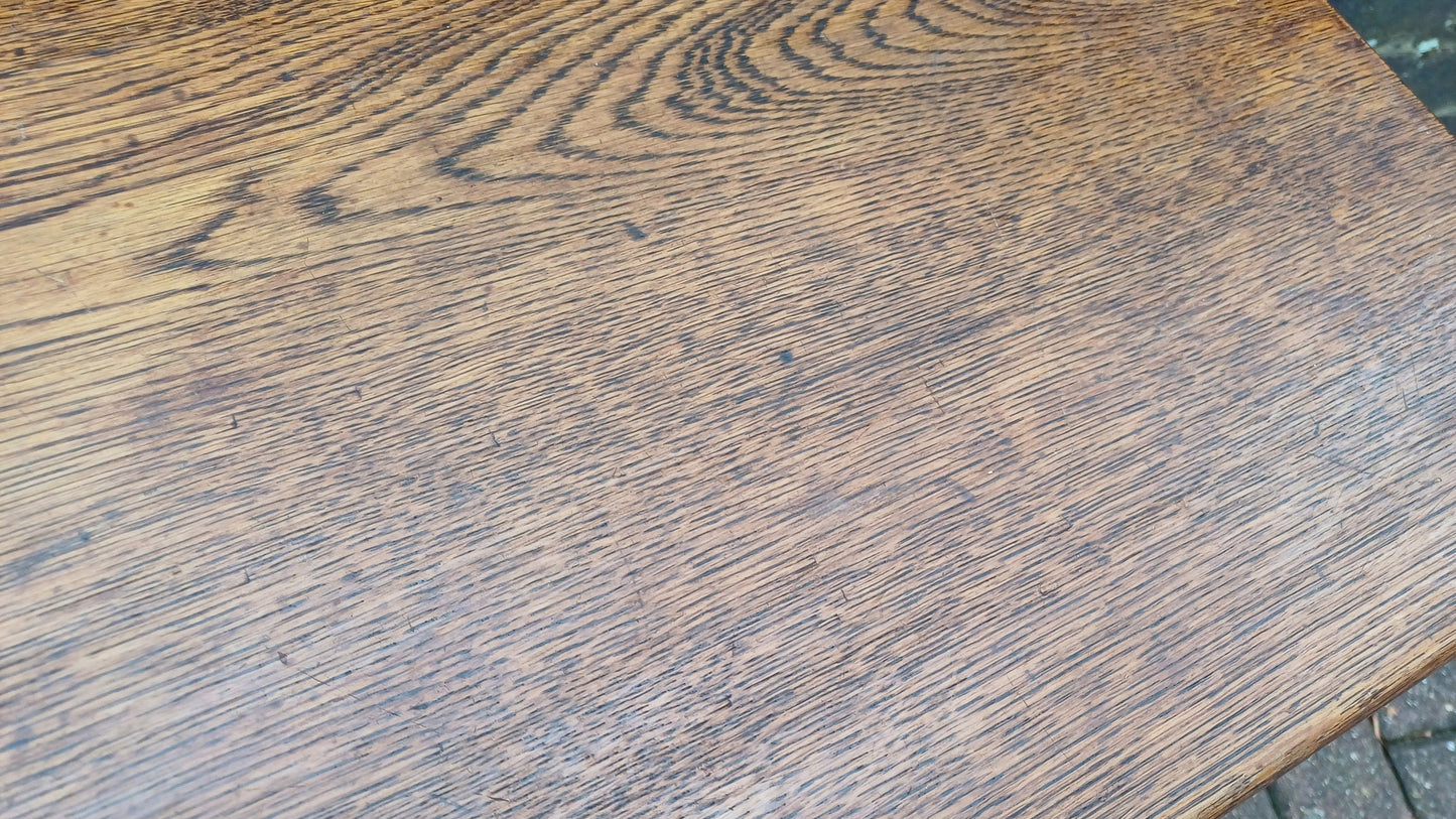 Vintage Solid Oak Stool Plant Stand.