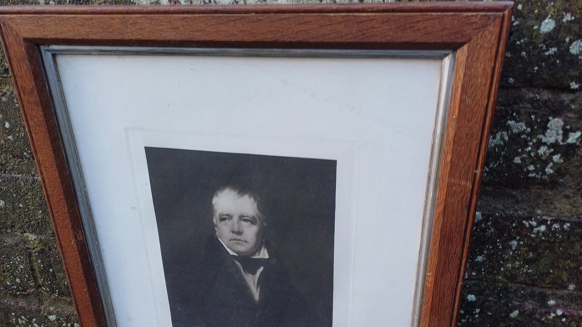 Exquisite Vintage Wooden Frame with Black and White Photo Print of Distinguished Gentleman - 32.5cm x 42cm