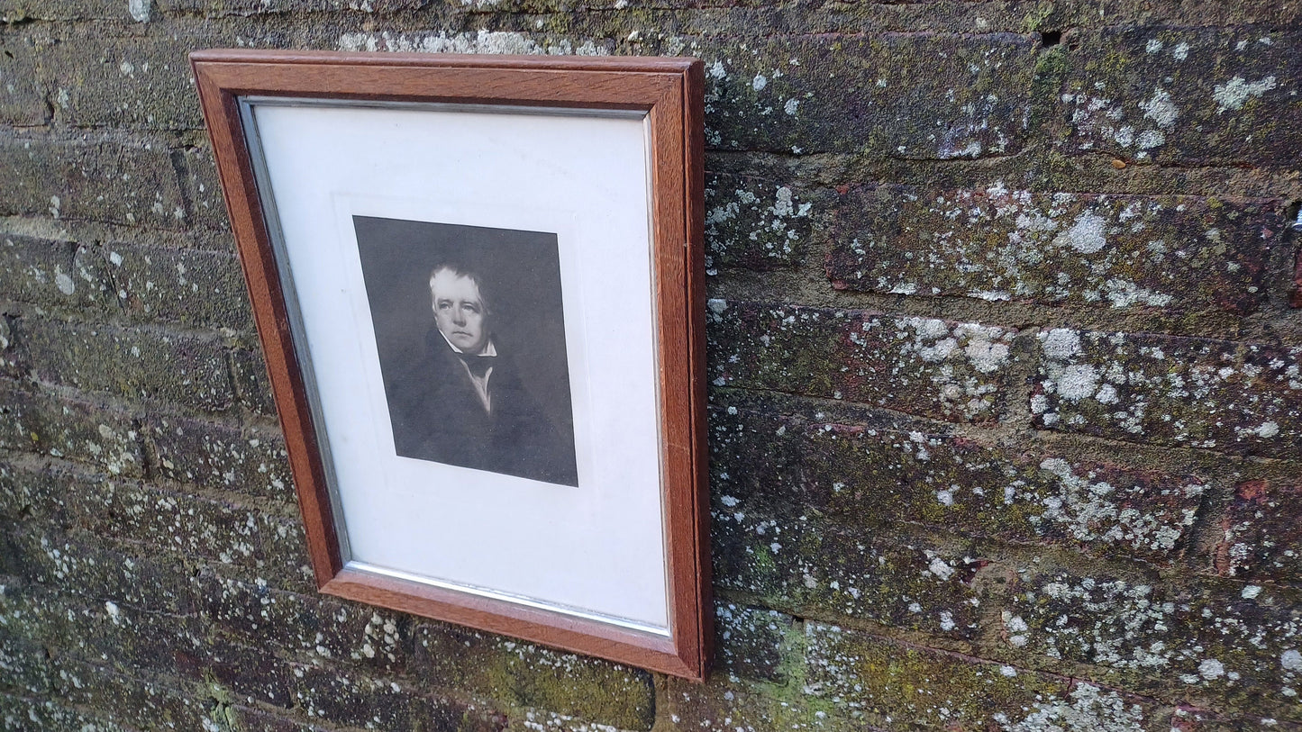 Exquisite Vintage Wooden Frame with Black and White Photo Print of Distinguished Gentleman - 32.5cm x 42cm