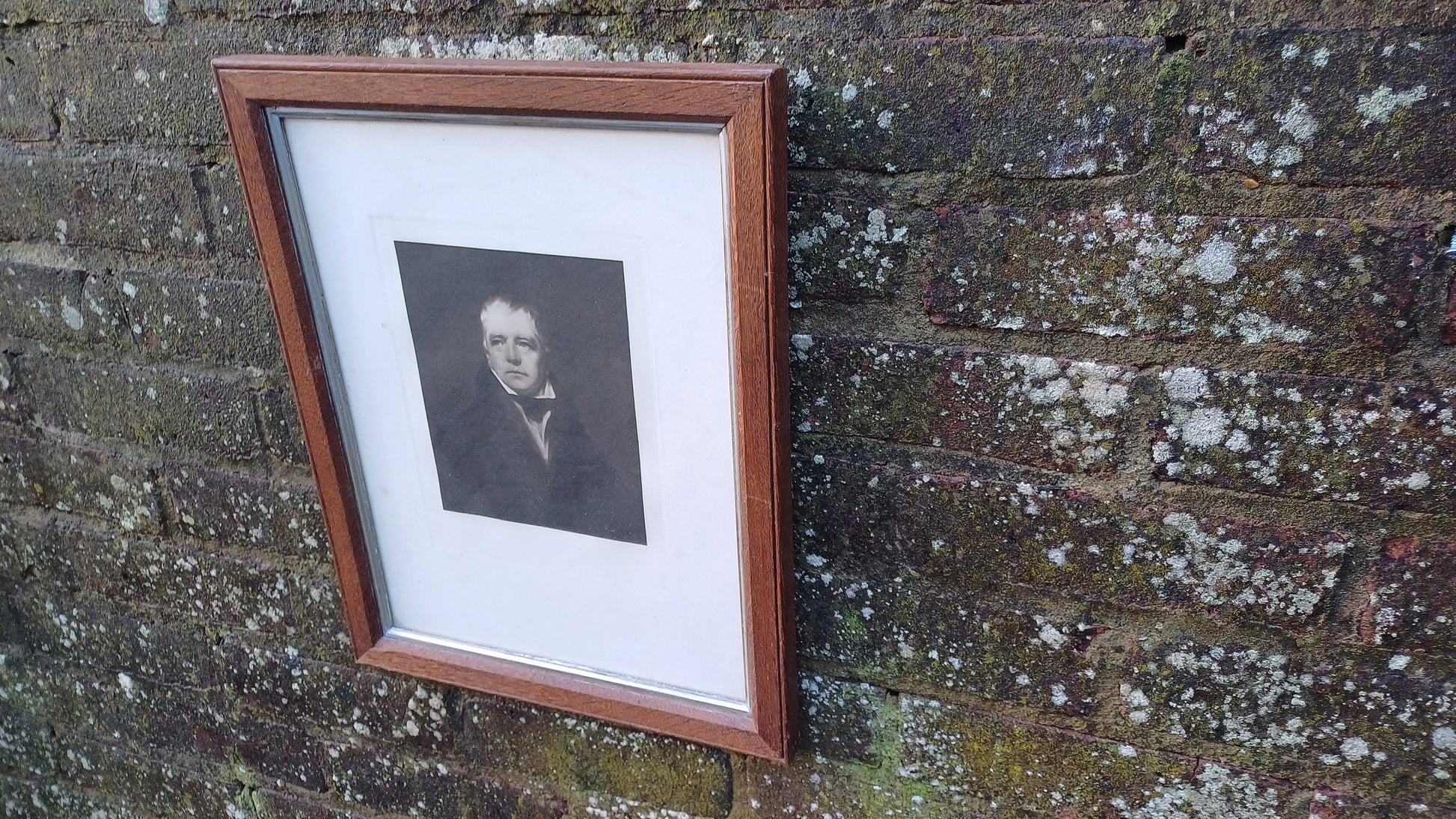 Exquisite Vintage Wooden Frame with Black and White Photo Print of Distinguished Gentleman - 32.5cm x 42cm
