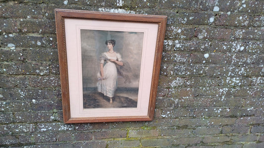 Large Top Quality Vintage Original Signed Norman Hirst Print of a Fine Lady.