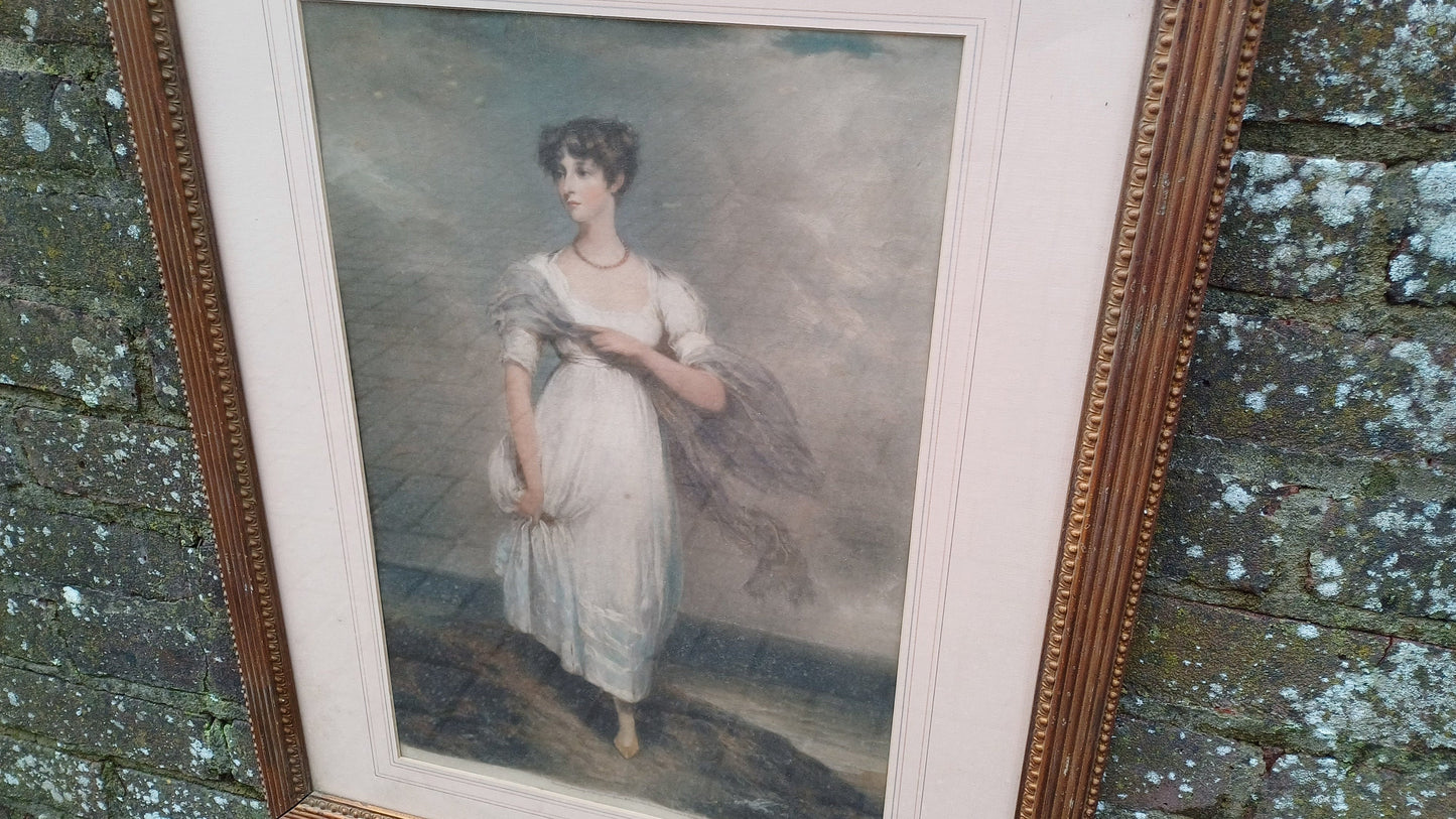 Large Top Quality Vintage Original Signed Norman Hirst Print of a Fine Lady.