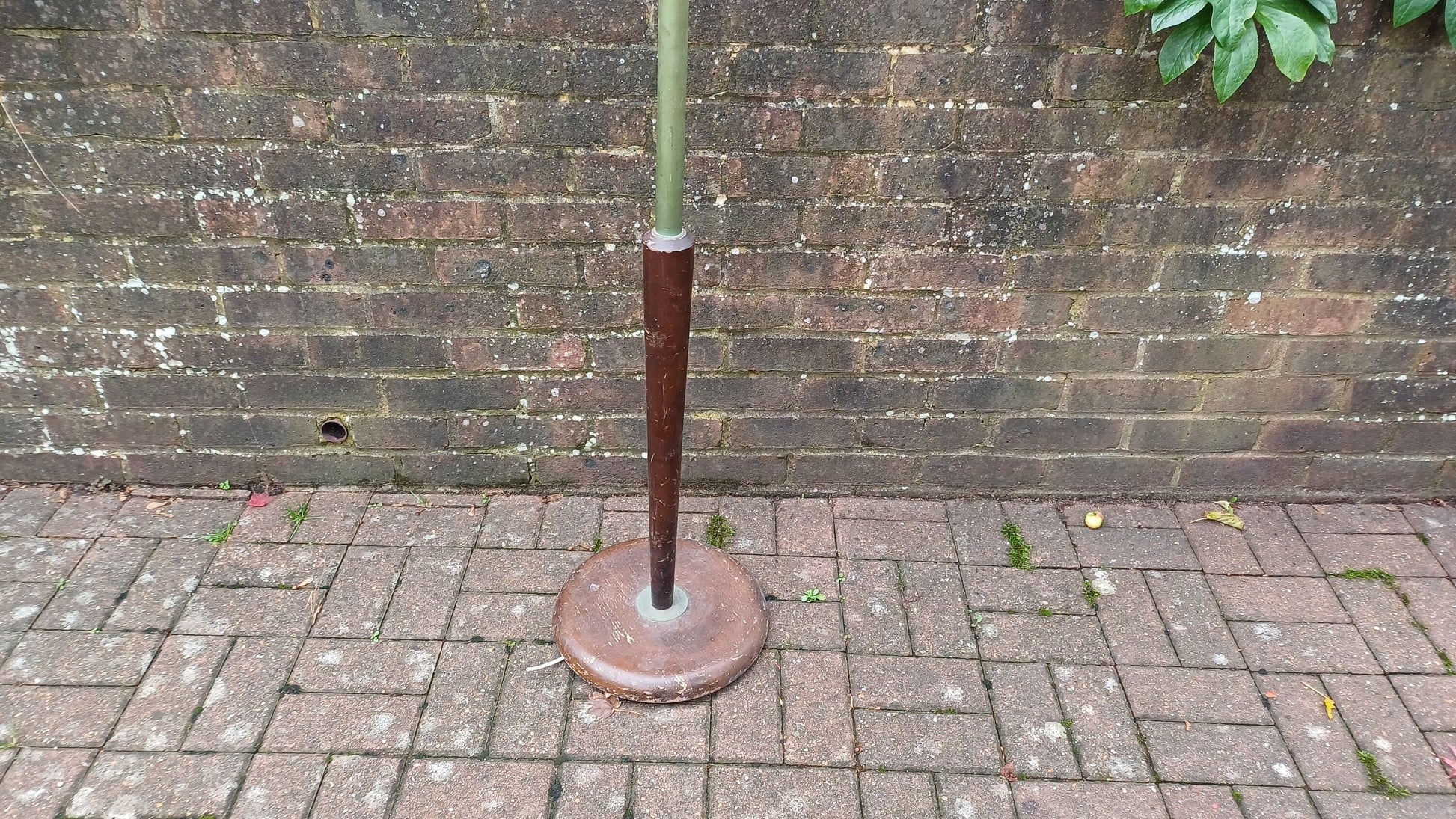 Classic Conical Shape Art Deco Chrome and Wooden Standard Lamp for Restoration.