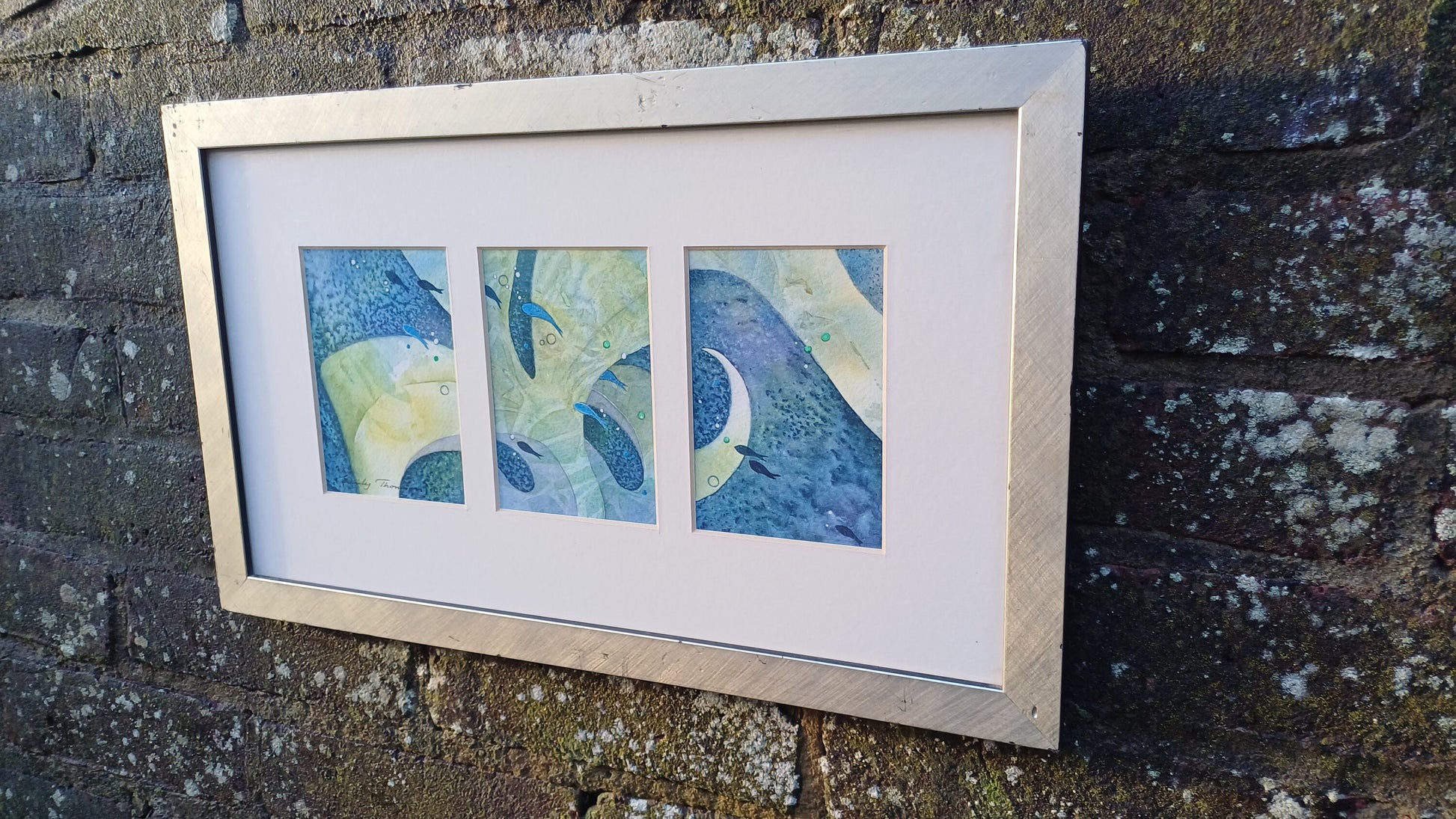 Original Watercolour and Mixed Media - Little Fish at Play by Emily Thomson, West Sussex