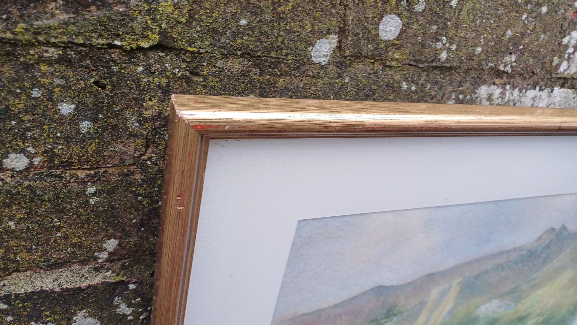 Superb Signed Large Watercolour Print Manuel Susperregui Gold Wooden Glazed Frame.