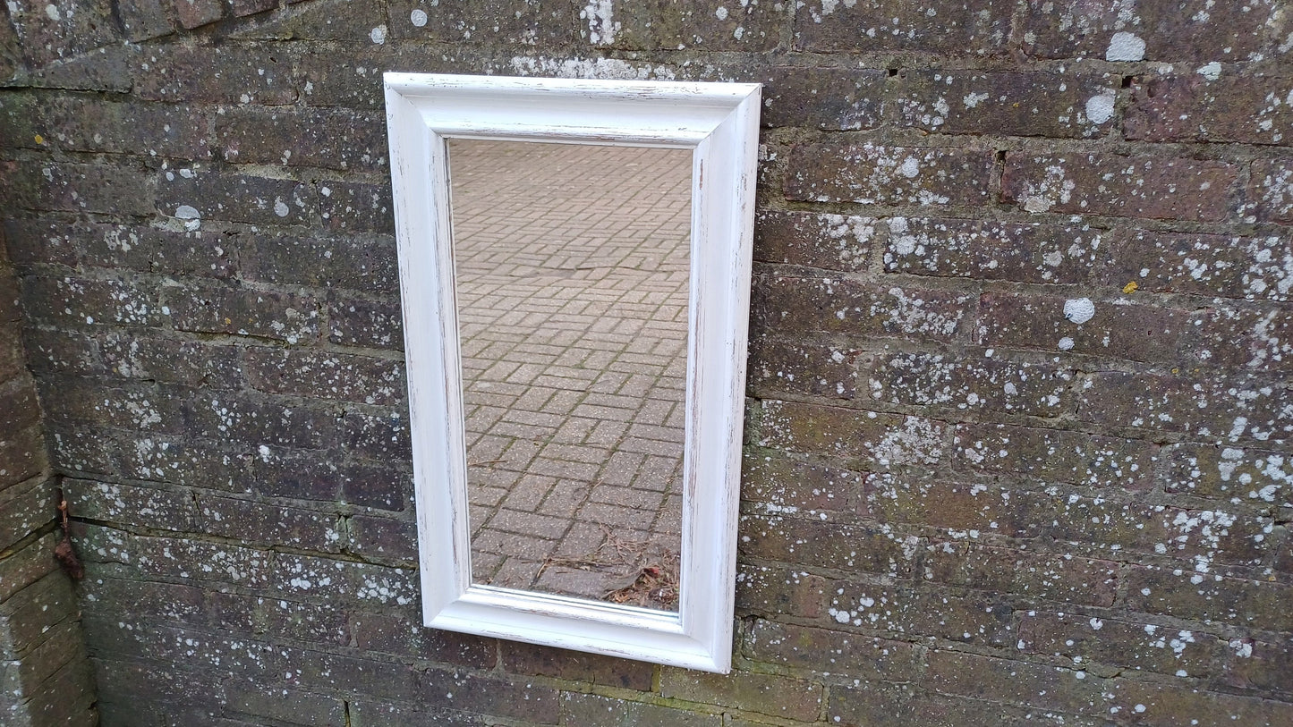 Stunning Vintage Painted Wooden Mirror in Farrow and Ball