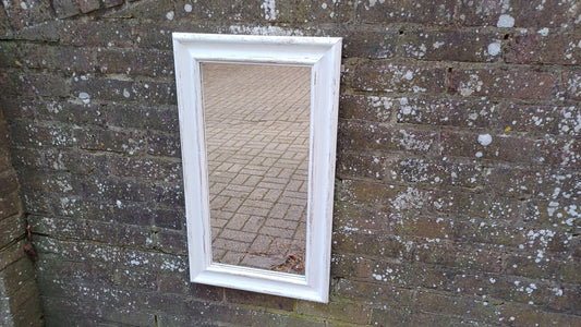 Stunning Vintage Painted Wooden Mirror in Farrow and Ball