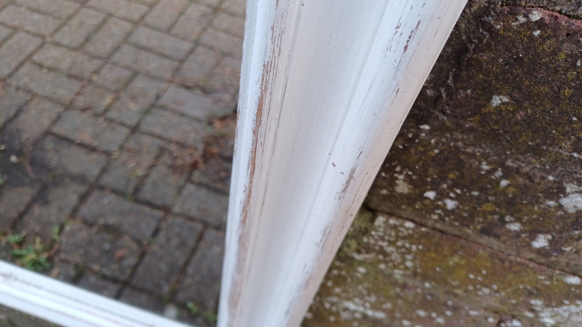 Stunning Vintage Painted Wooden Mirror in Farrow and Ball