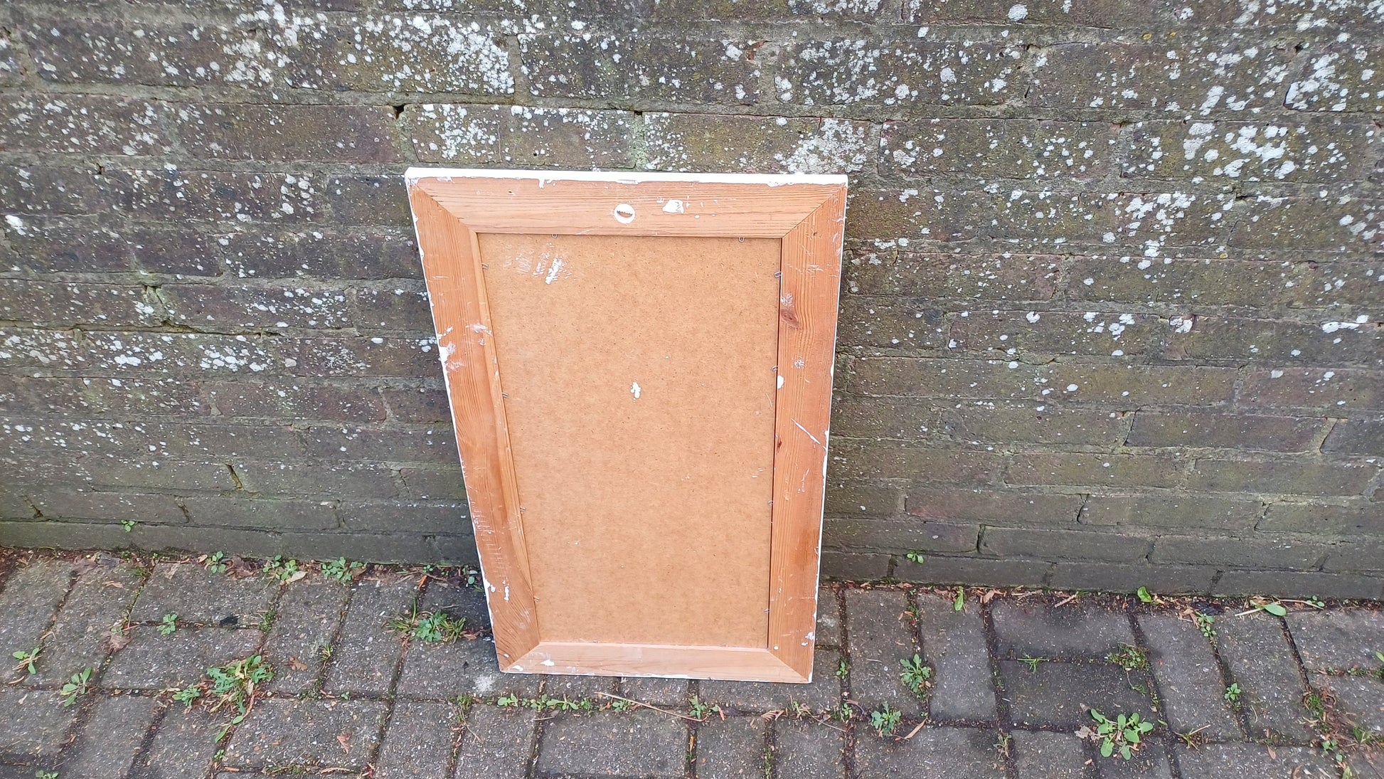 Stunning Vintage Painted Wooden Mirror in Farrow and Ball