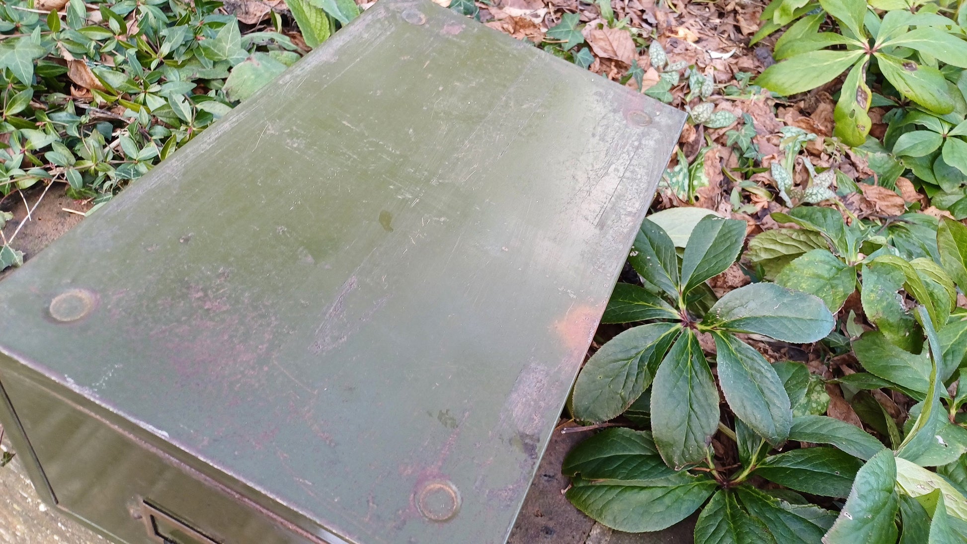 Vintage Retro Industrial Metal Filing Drawer Desk Storage