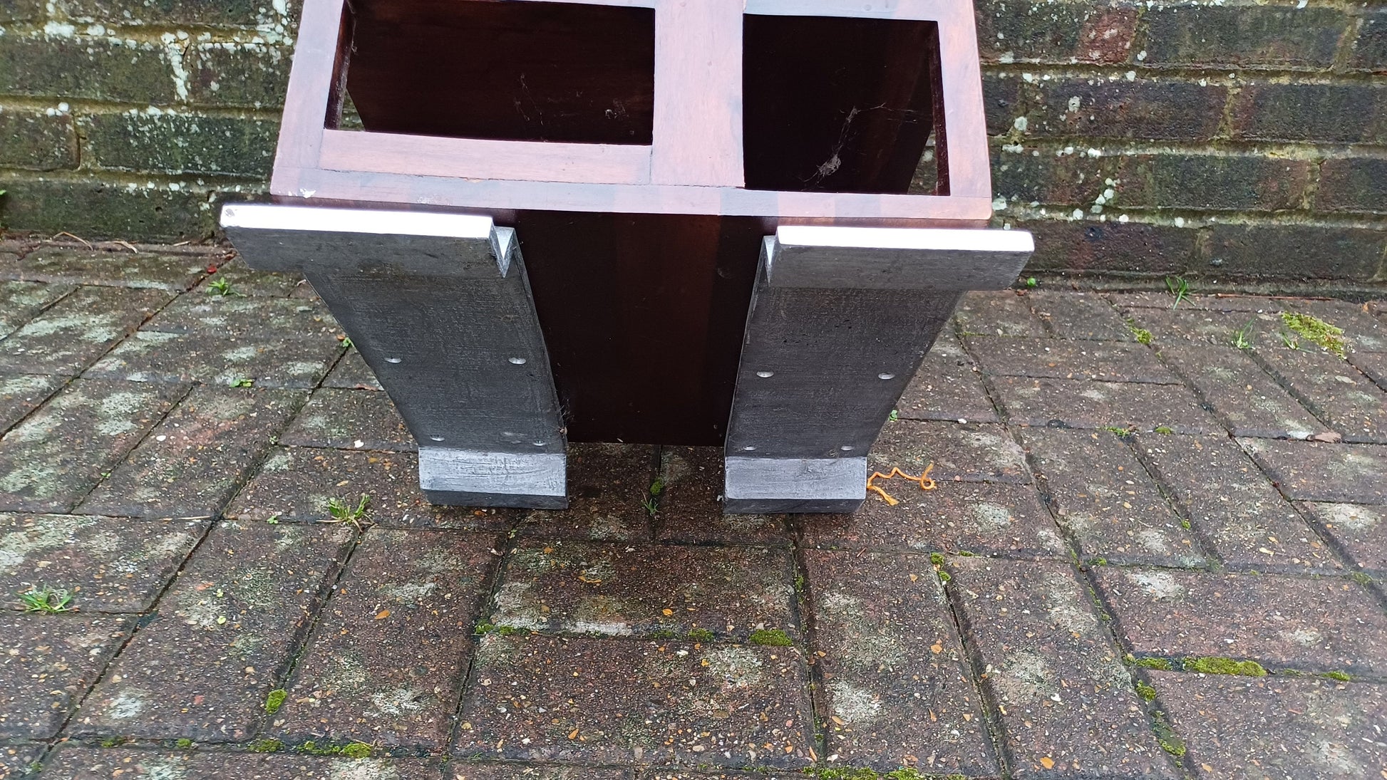 Unusual Vintage Teak Cubby Holes Shelves Collector Artisan Display Art Deco. wool storage?