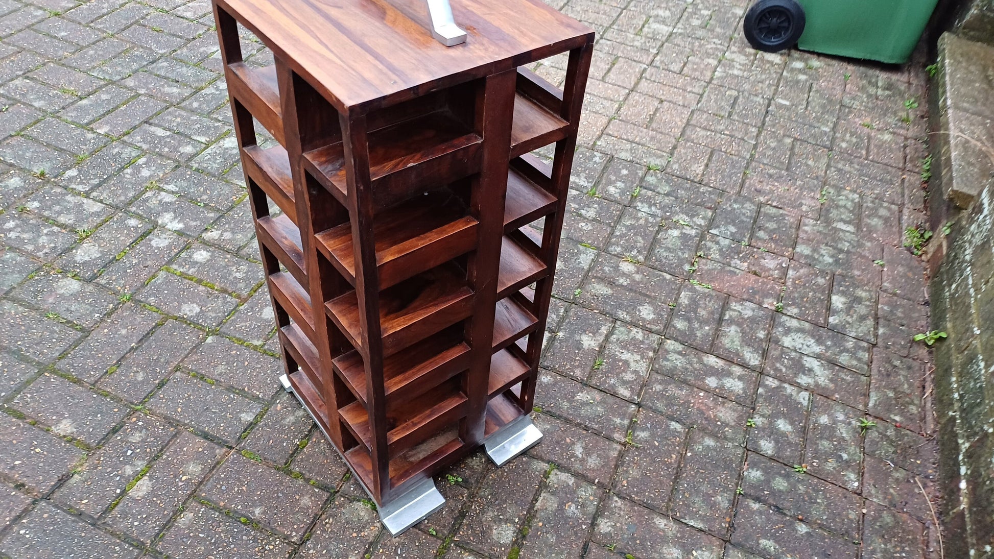 Unusual Vintage Teak Cubby Holes Shelves Collector Artisan Display Art Deco. wool storage?