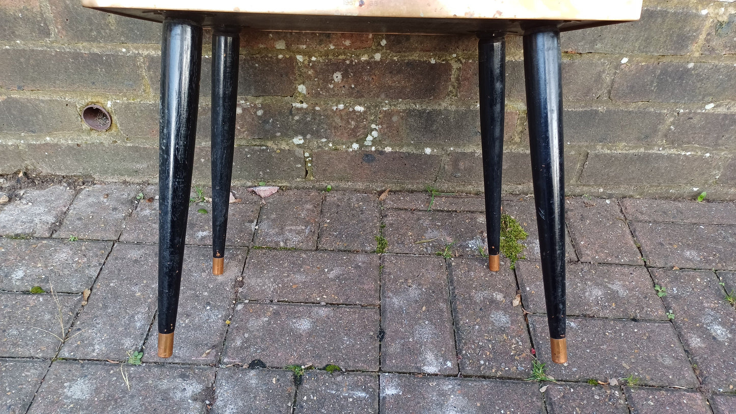 Retro Copper Coffee Side Table (Gift from Tobacco Research Board, Zimbabwe, Rhodesia, African Flowers, Fynbos)
