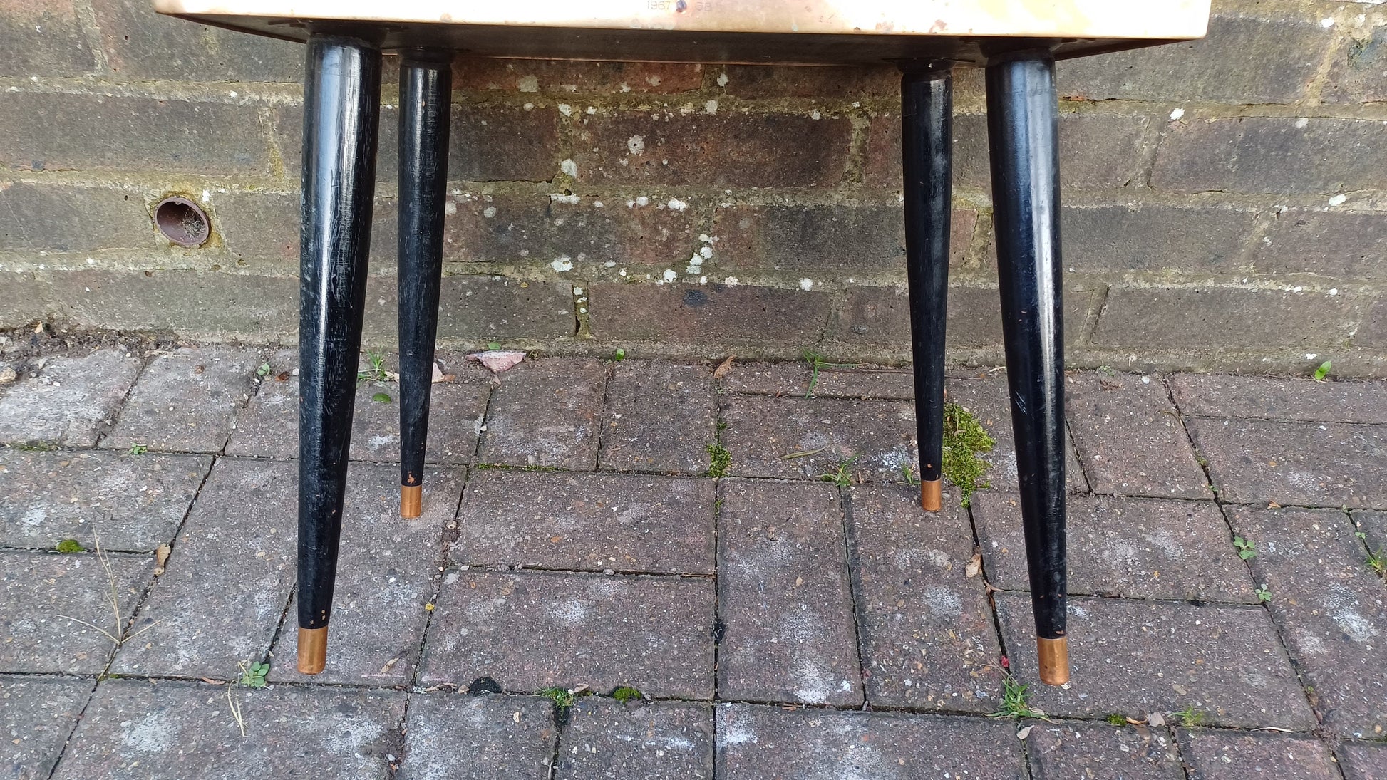 Retro Copper Coffee Side Table (Gift from Tobacco Research Board, Zimbabwe, Rhodesia, African Flowers, Fynbos)