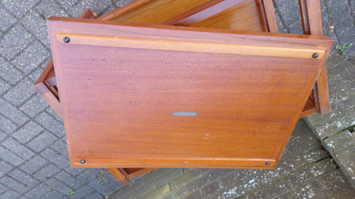 Unusual Vintage Retro Teak Trolley Splits in Two To Make Coffee Tables White and Newton Limited Portsmouth