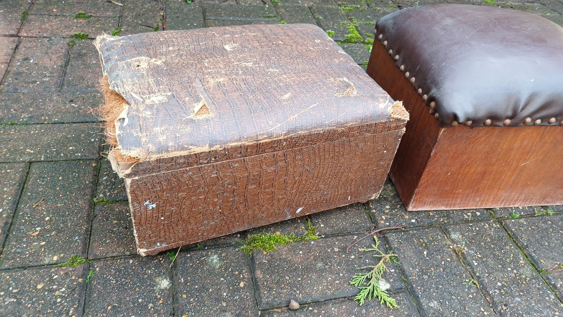 3 Vintage Storage Boxes Stools For Restoration Footstool Needlework