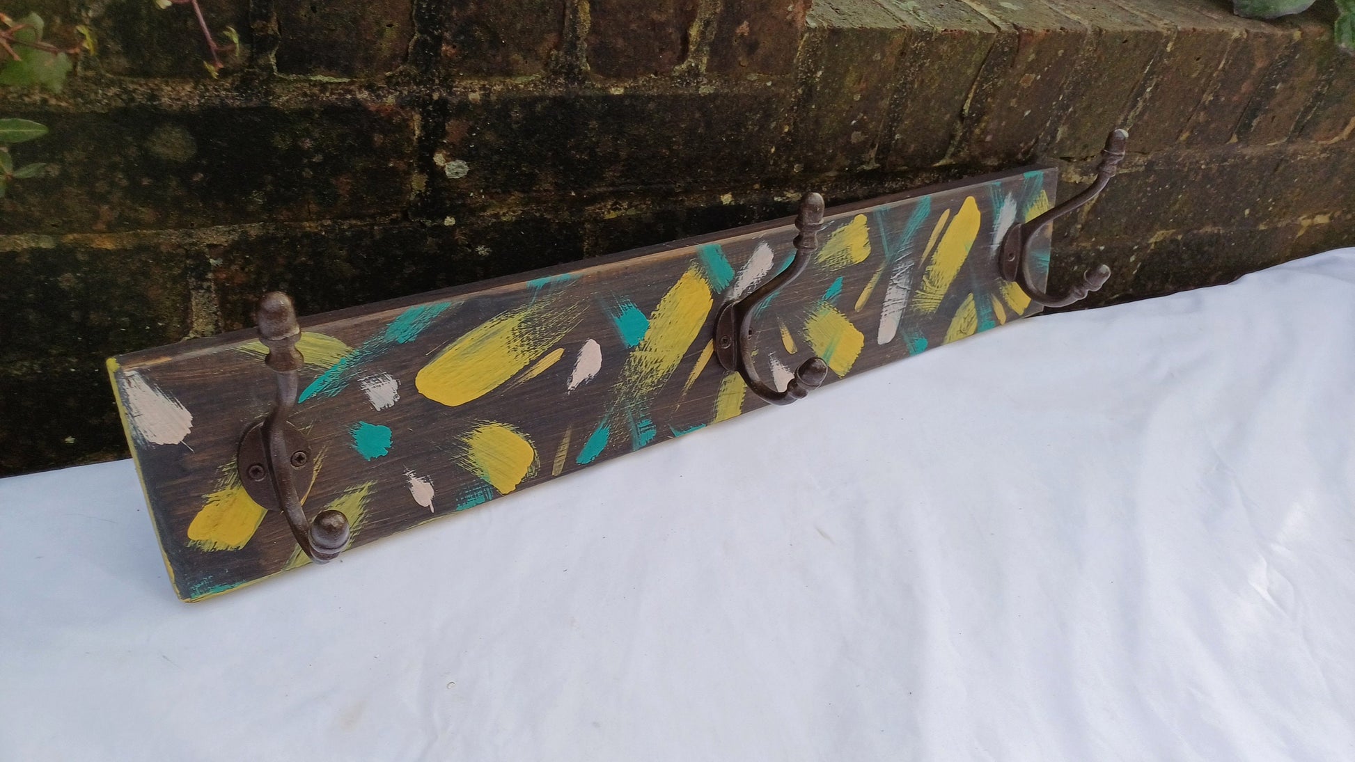 Annie Sloan Hooks Contemporary Painted Shabby Chic Coat Hooks Quality Iron Hooks Bespoke Hand Painted.