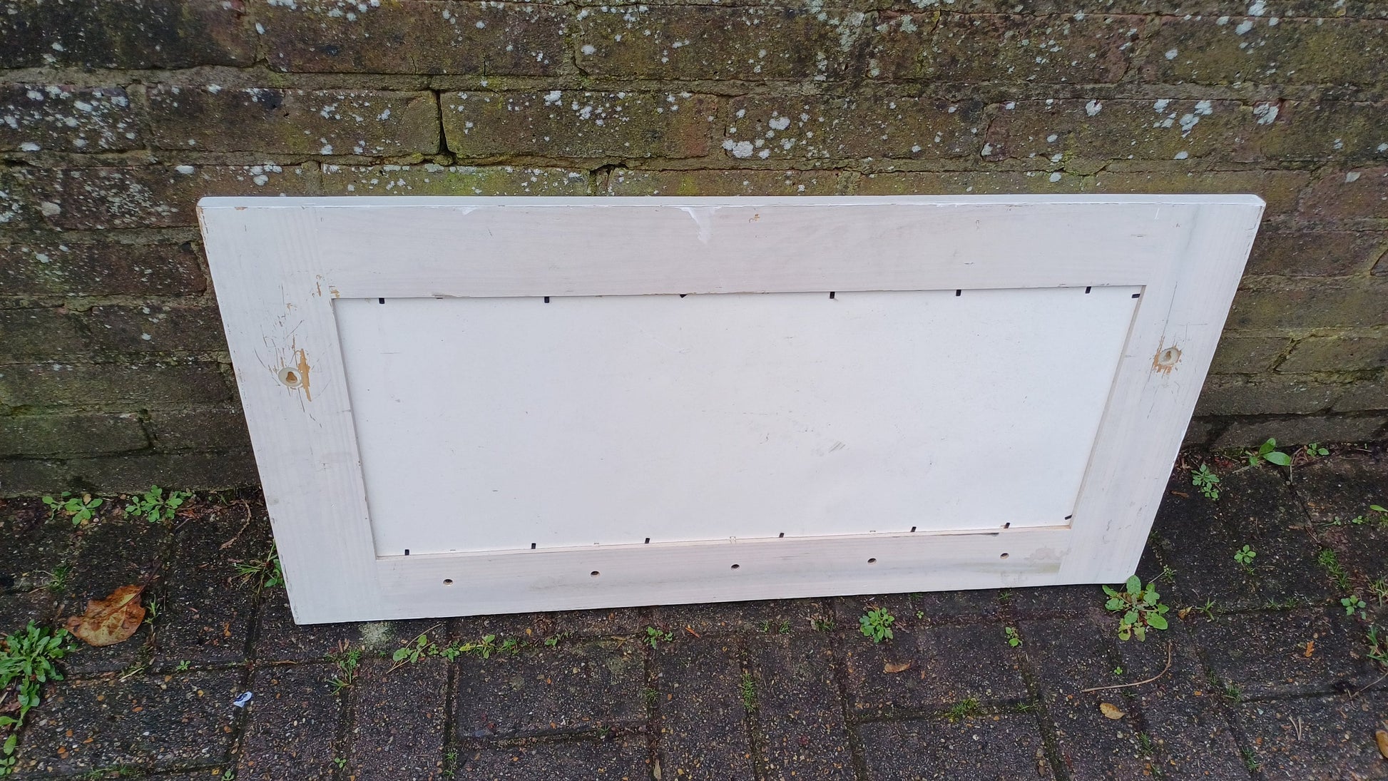 Vintage Painted Mirror with Hooks in Farrow and Ball Blackened