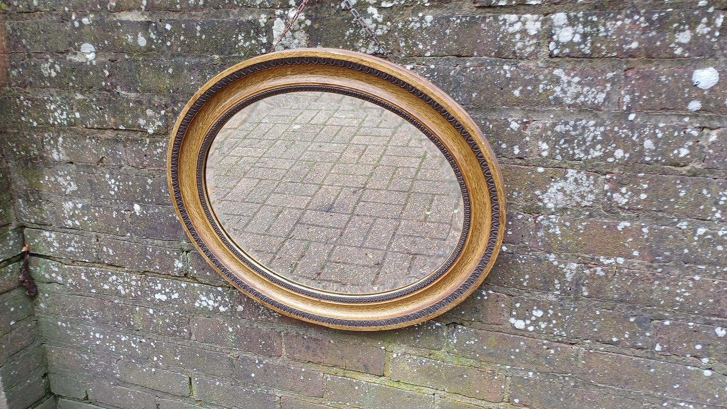 Large Vintage Ornate Painted Distressed Effect Wooden Mirror 1920’s