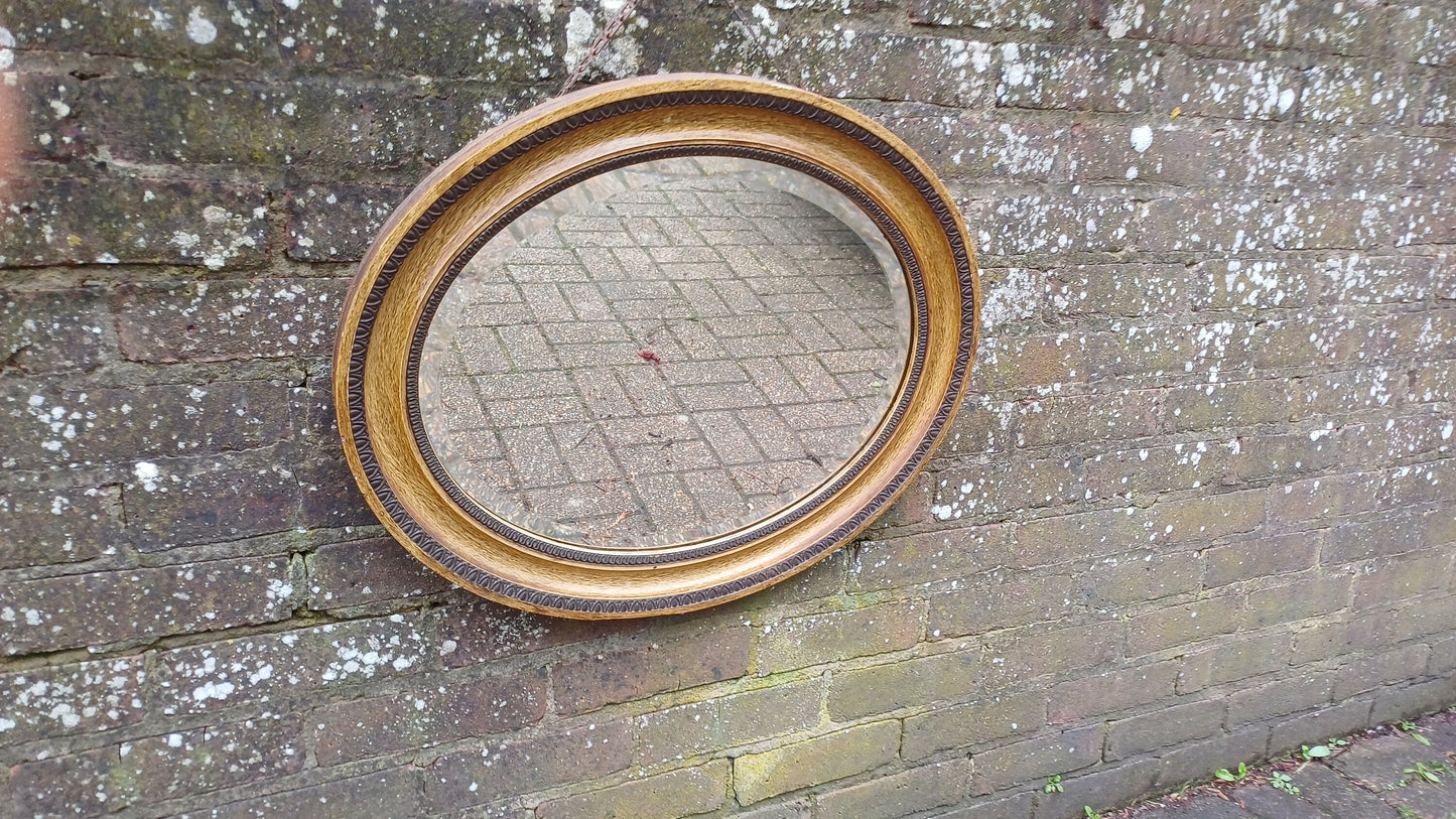Large Vintage Ornate Painted Distressed Effect Wooden Mirror 1920’s