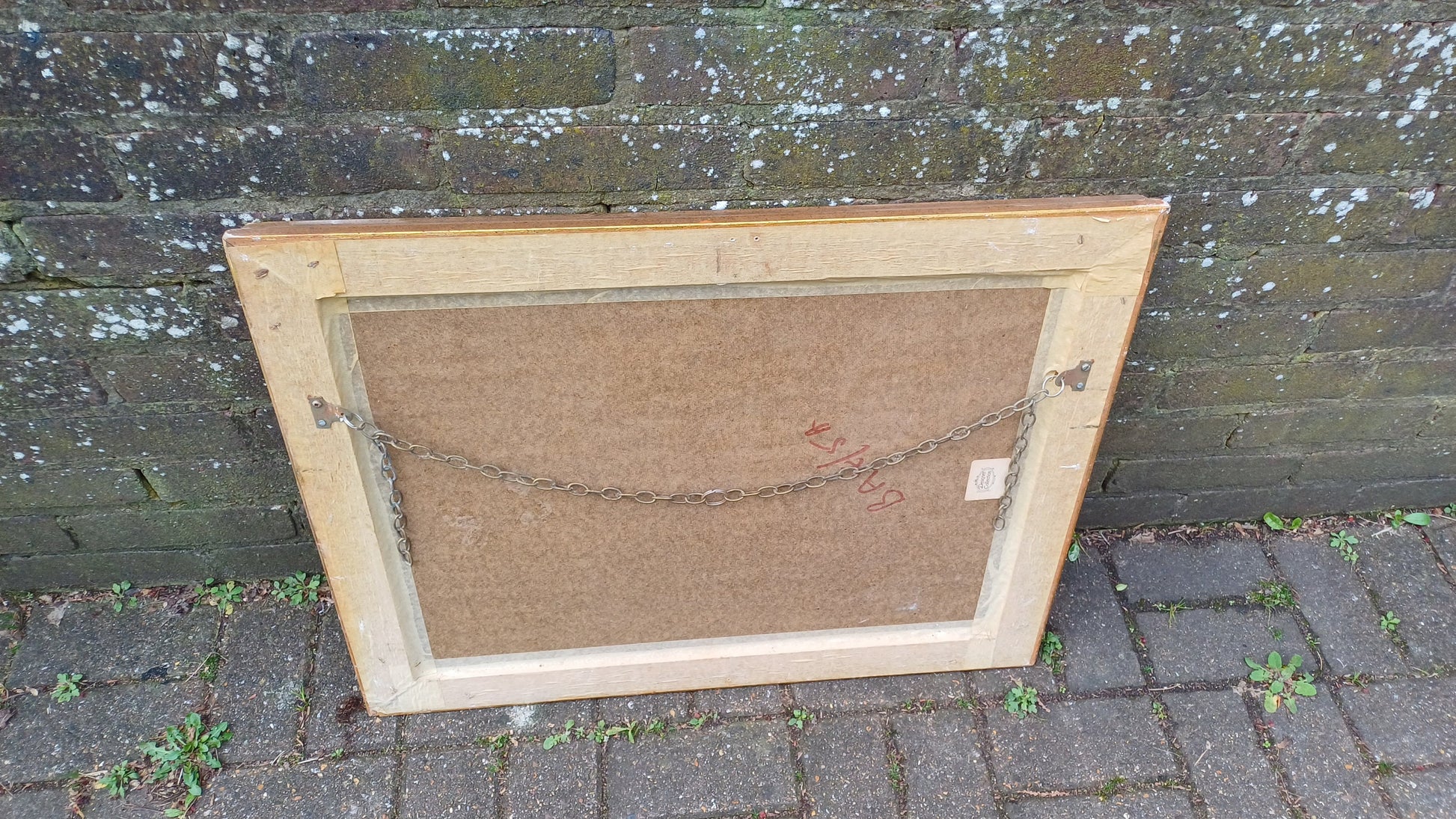 Large Vintage 80’s Gold Distressed Finish Gold Gilt Wall Mirror. 72 x 57 cm