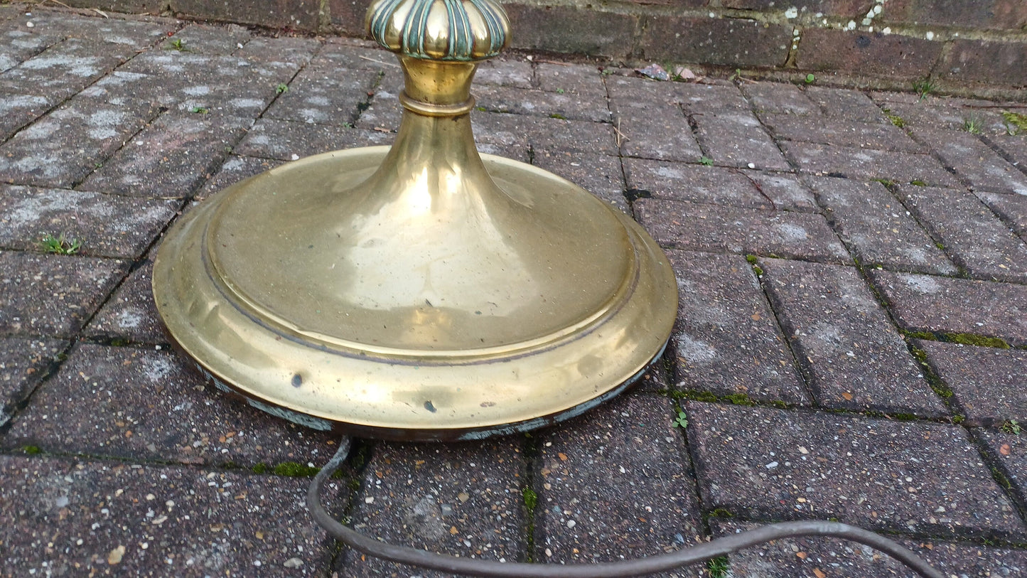 Impressive Top Quality Brass Victorian Standard Lamp. Very Heavy.
