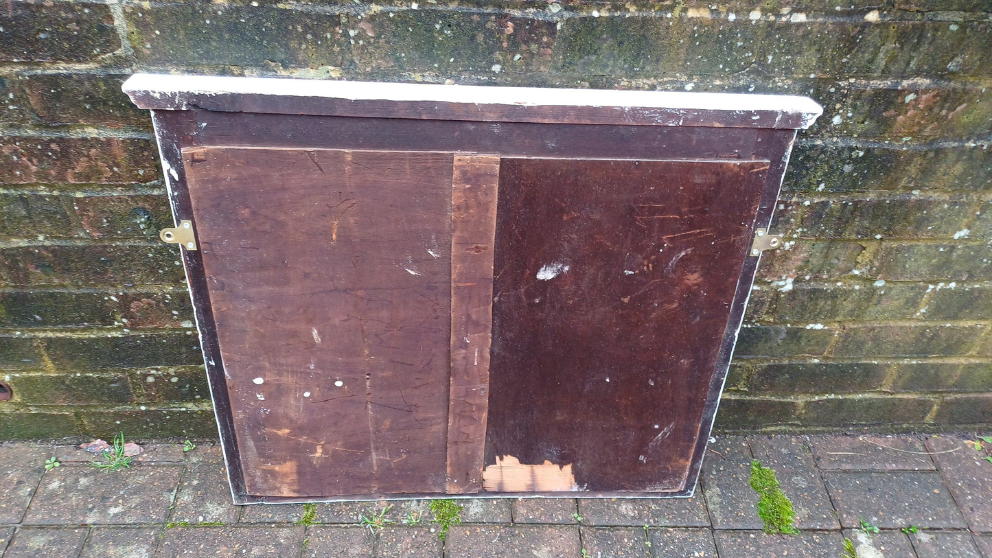 Vintage Painted Art Nouveau Wall Mirror in Farrow and Ball.
