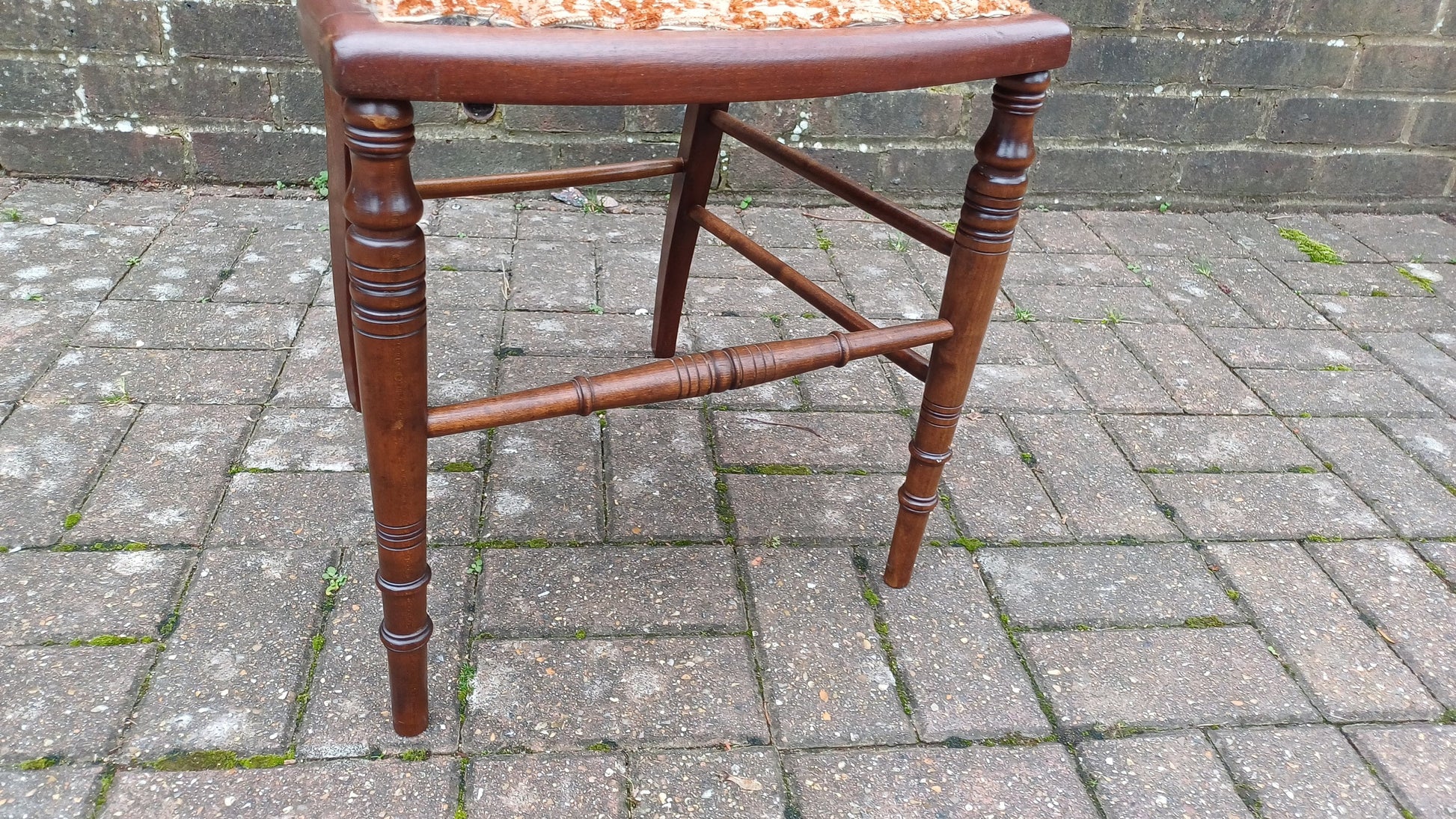 Beautifully Restored Upholstered Inlaid Mahogany Occasional Chair.