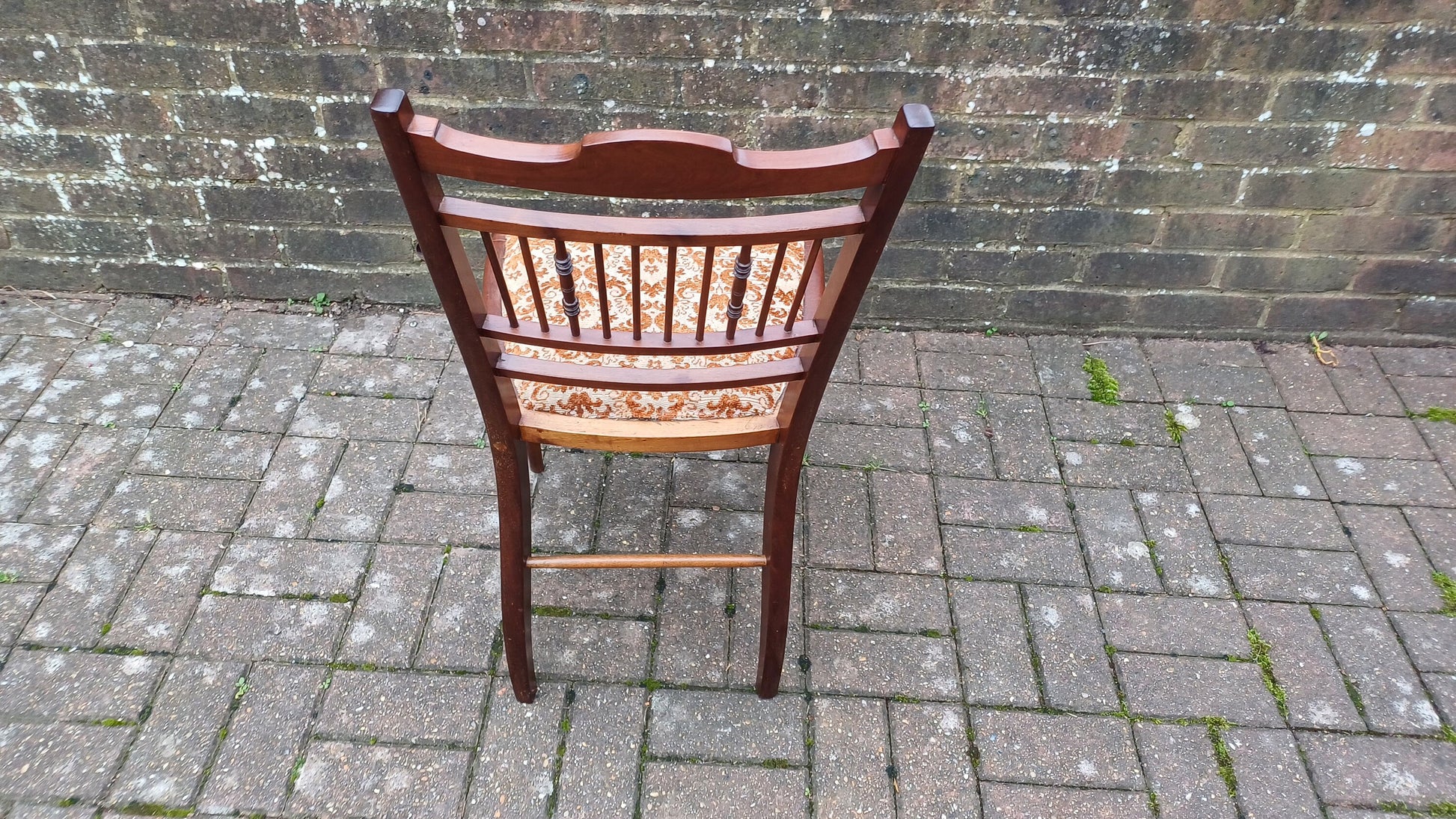 Beautifully Restored Upholstered Inlaid Mahogany Occasional Chair.