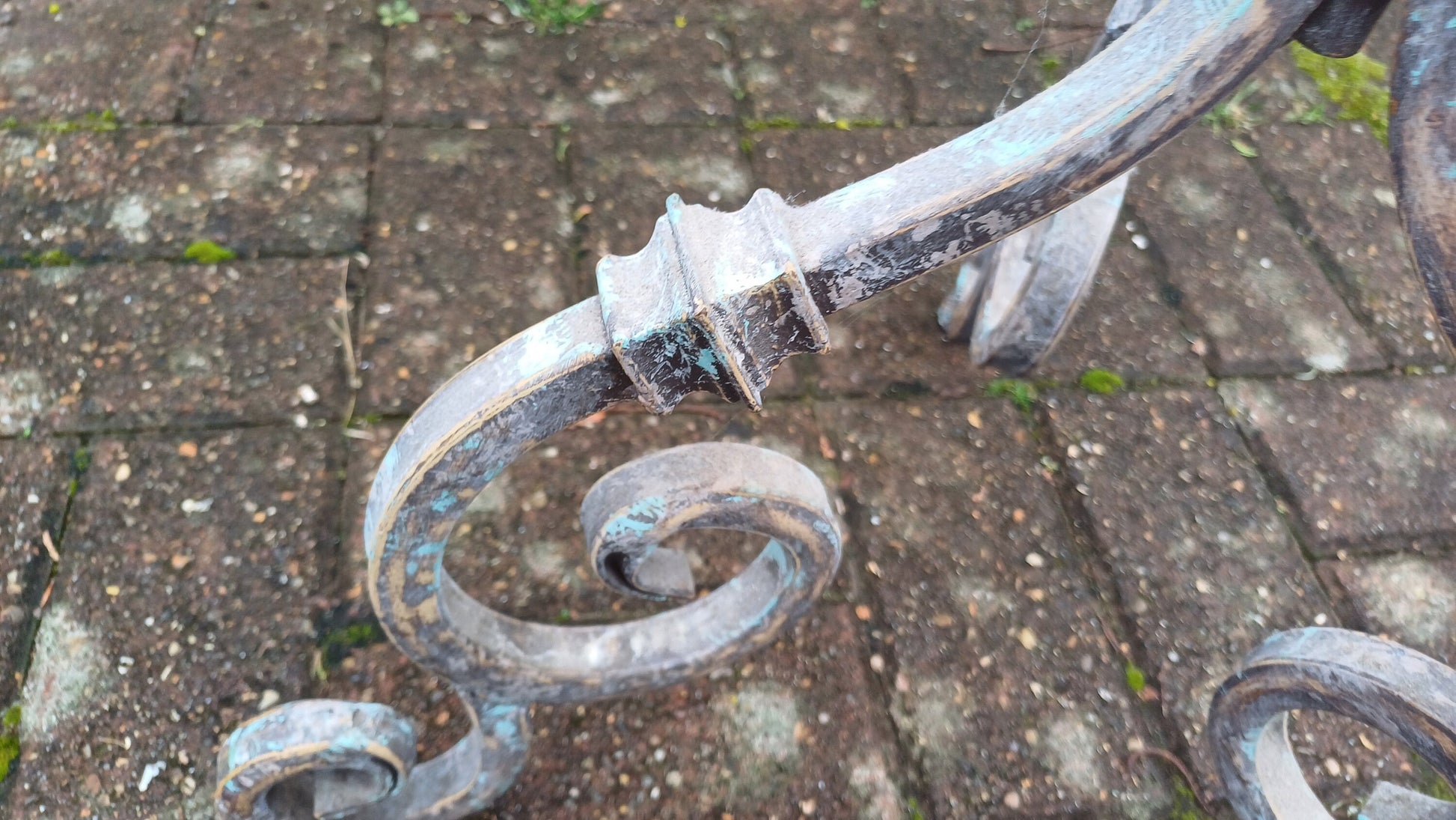 Huge Vintage Painted Iron Torchere Candlestick Tall Stand Bespoke Painted.